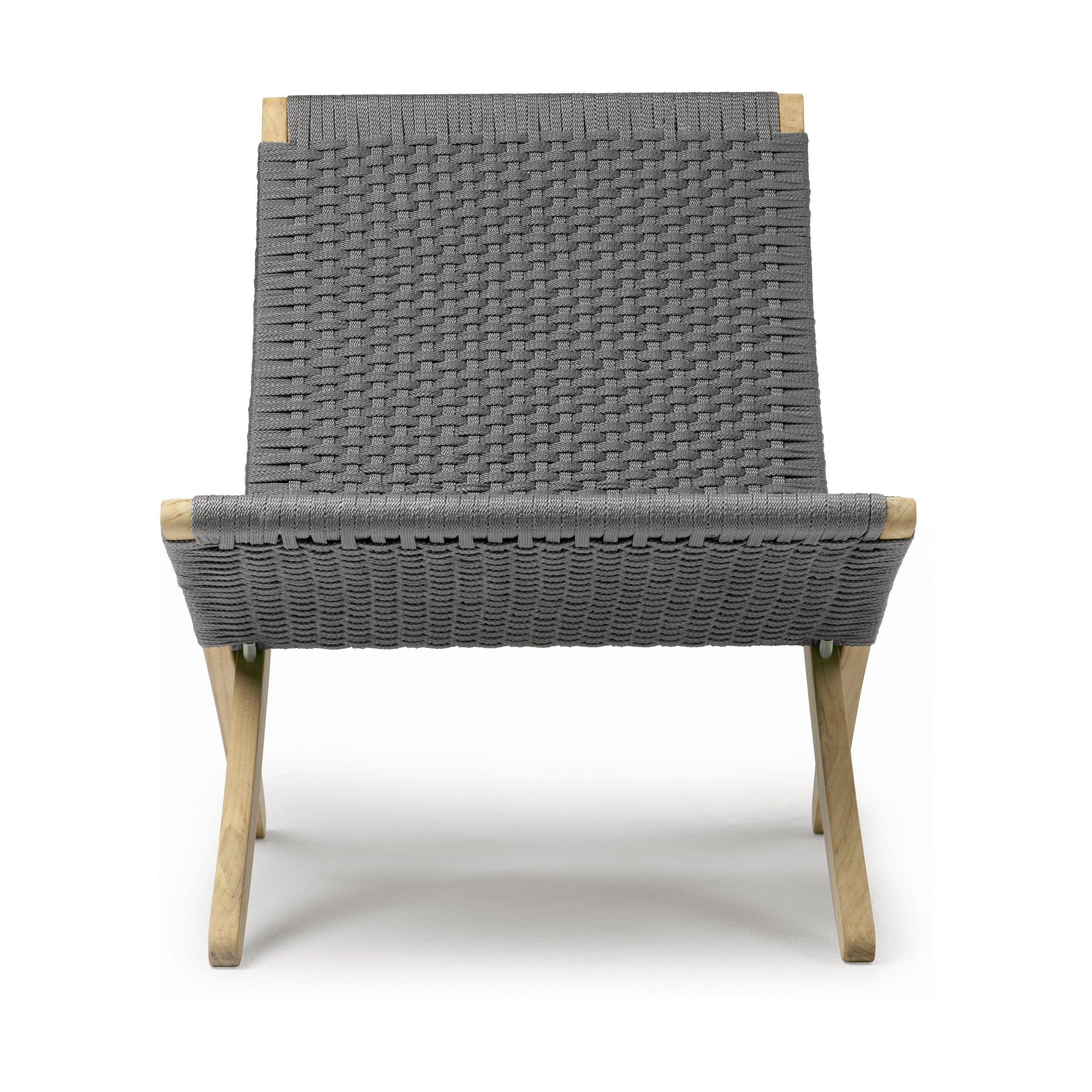 [product_category]-Carl Hansen Mg501 Cuba Chair Outdoor Untreated Teak, Rope/C Harcoal-Carl Hansen-5714413677920-MG501-090-105-FSC-100-VN-CAR-1
