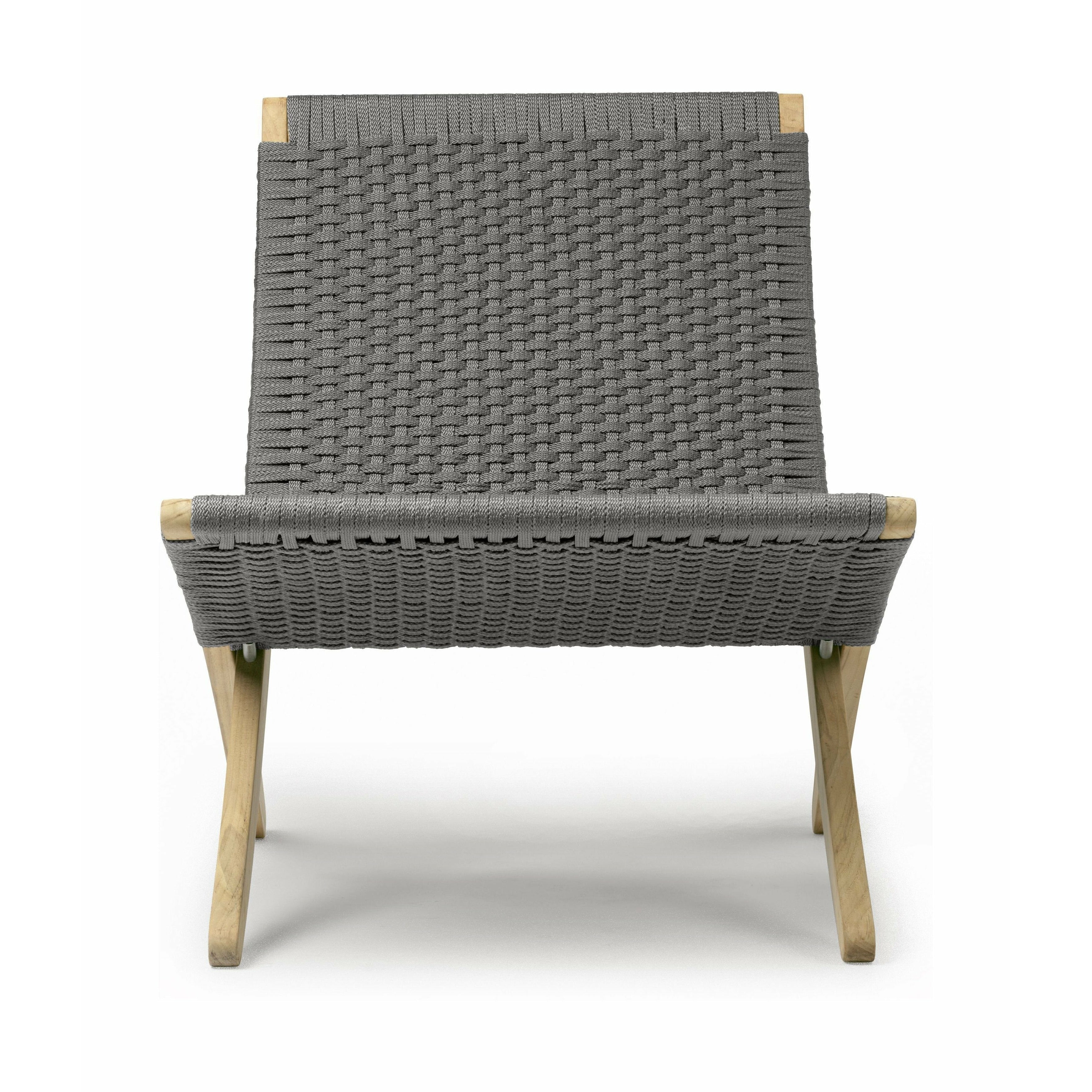 [product_category]-Carl Hansen Mg501 Cuba Chair Outdoor Untreated Teak, Rope/C Harcoal-Carl Hansen-5714413677920-MG501-090-105-FSC-100-VN-CHARCOAL-CAR-1