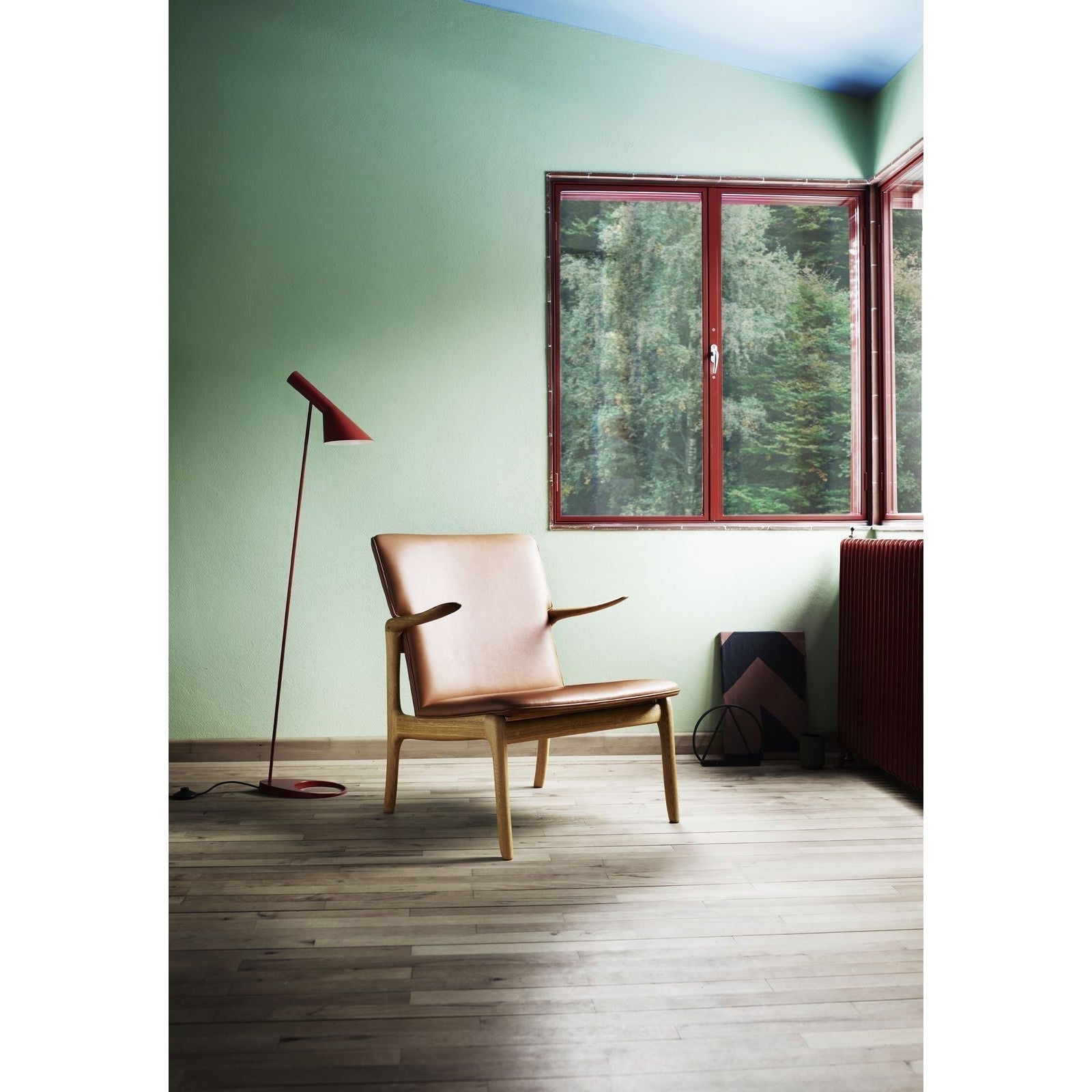 [product_category]-Carl Hansen Ow124 Beak Chair, Oiled Oak/Brown Leather-Carl Hansen-CHOW124-sif95-oiledoak-CAR-4