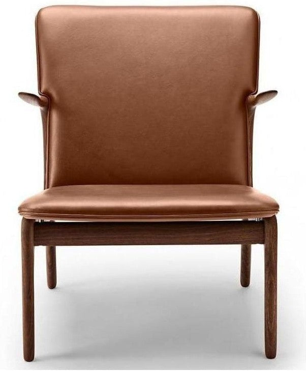 [product_category]-Carl Hansen Ow124 Beak Chair, Oiled Walnut Brown Leather-Carl Hansen-ow124-sif95-oiledwalnut-CAR-1
