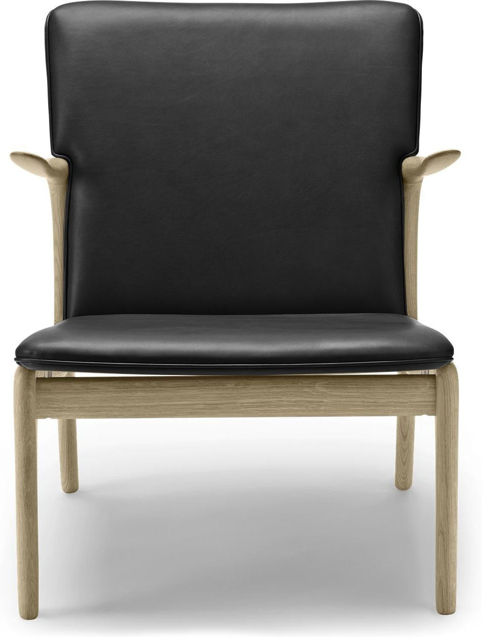 [product_category]-Carl Hansen Ow124 Beak Chair, Soaped Oak/Black Leather-Carl Hansen-ow124-thor301-soapedoak-CAR-1