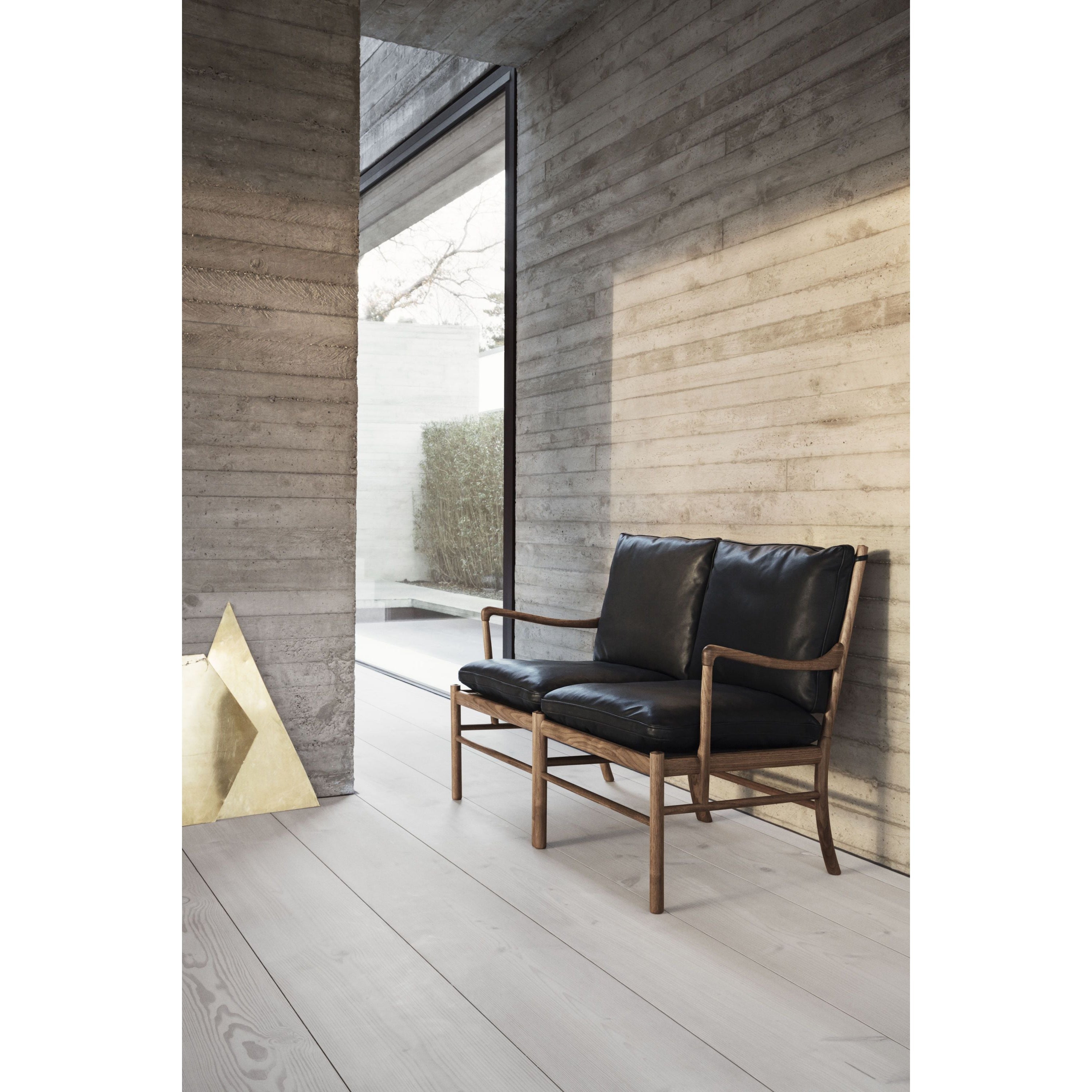 [product_category]-Carl Hansen Ow149 2 Colonial Sofa, Colored Oak/Black Leather-Carl Hansen-ow149-2-sif98-ncss9000-n-CAR-3