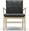 Carl Hansen Ow149 Colonial Chair, Oiled Oak/Black Leather