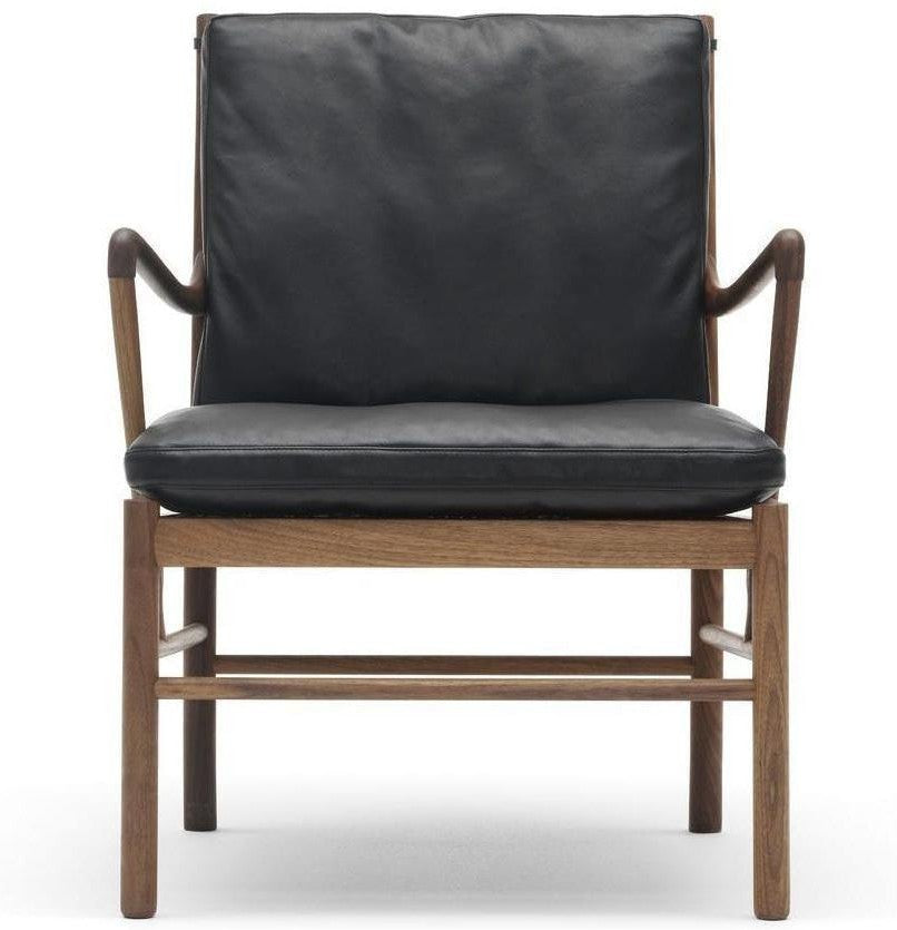 [product_category]-Carl Hansen Ow149 Colonial Chair, Oiled Walnut/Black Leather-Carl Hansen-CHOW149-black-oiledwalnut-CAR-1