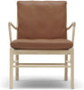 Carl Hansen Ow149 Colonial Chair, Soaped Oak/Dark Brown Leather