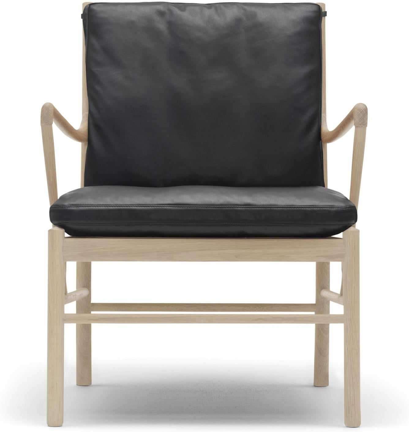 [product_category]-Carl Hansen Ow149 Colonial Chair, White Oil Oak/Black Leather-Carl Hansen-ow149-thor301-whiteoiledoak-CAR-1