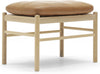 Carl Hansen Ow149 F Colonial Foolool, mýdlová dubová/hnědá kůže