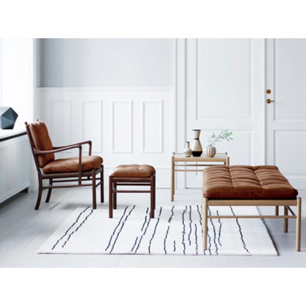 [product_category]-Carl Hansen Ow149 F Footstool For Colonial Chair, White Oil Oak/Black Leather-Carl Hansen-5714413611177-ow149f-thor301-whiteoiledoak-CAR-2