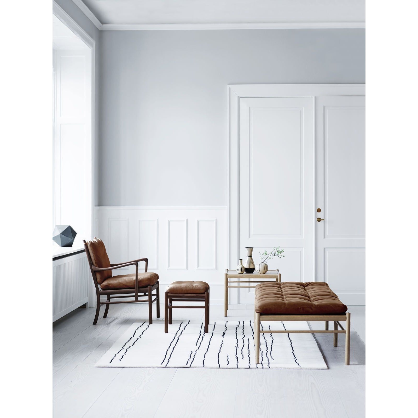[product_category]-Carl Hansen Ow150 Daybed, Oiled Oak/Golden Brown Leather-Carl Hansen-CHOW150-loke7050-oiledoak-CAR-3