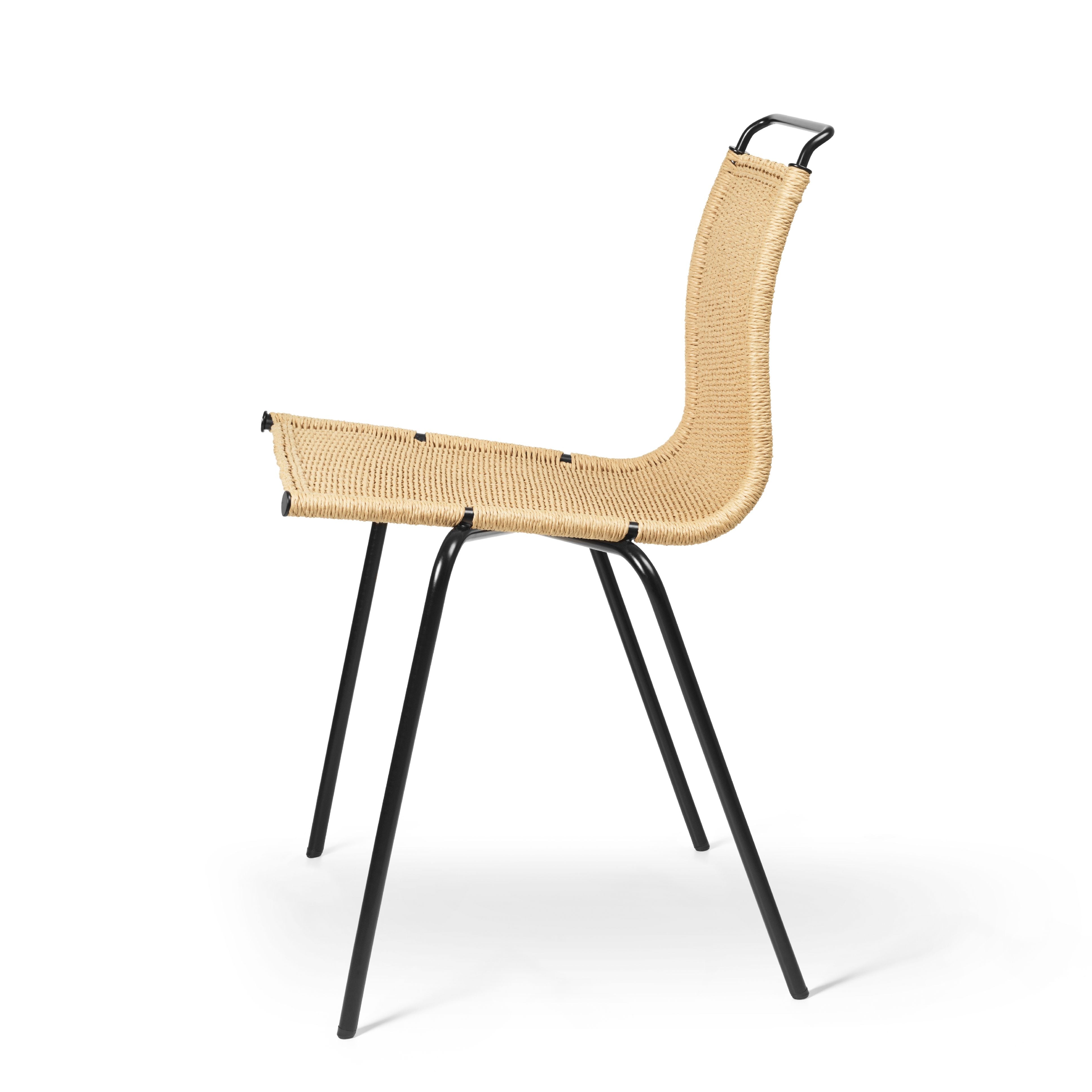 [product_category]-Carl Hansen Pk1 Chair, Black Powder Coated Steel/Natural Paper Cord-Carl Hansen-5715397223158-PK1-Chscolour-011-CAR-2