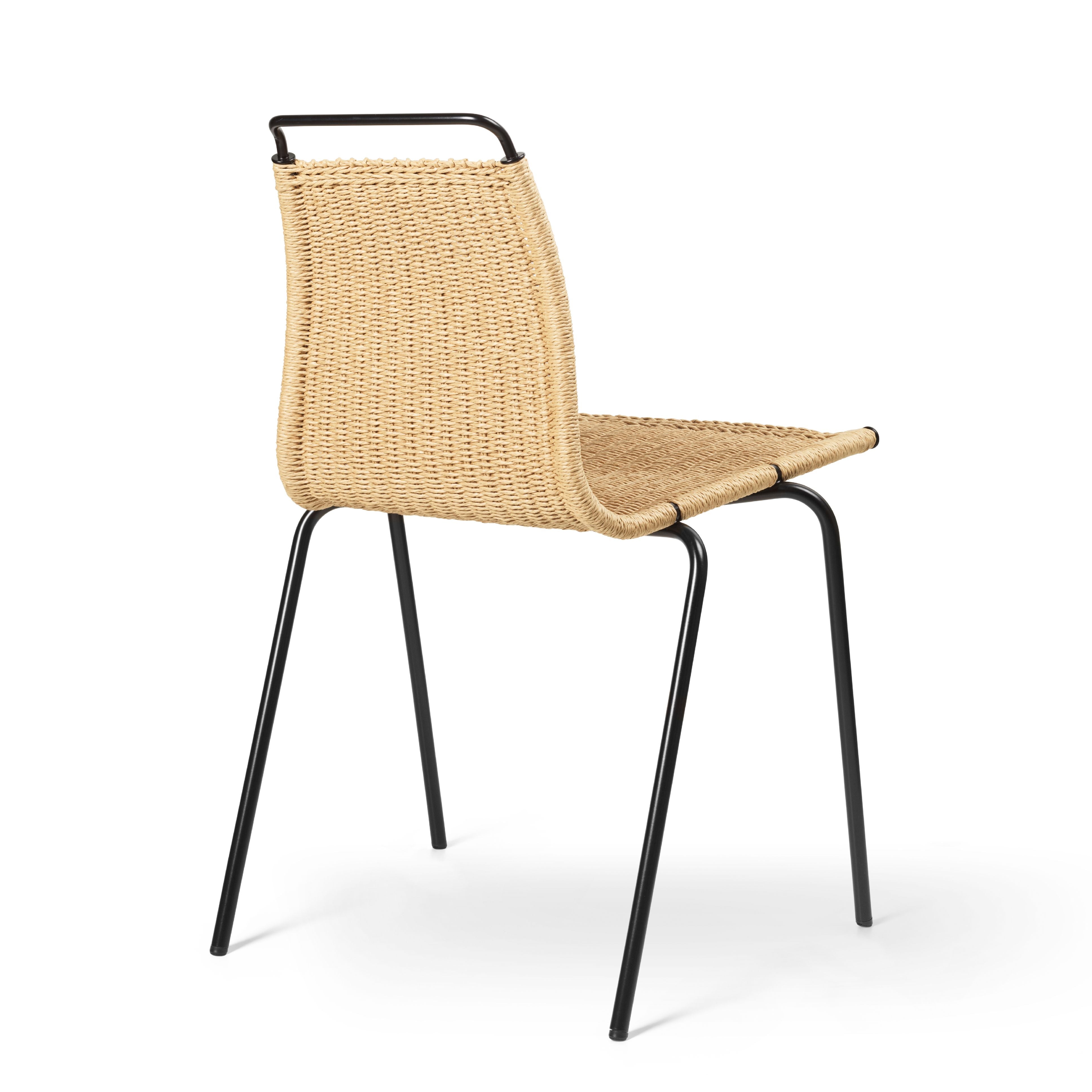 [product_category]-Carl Hansen Pk1 Chair, Black Powder Coated Steel/Natural Paper Cord-Carl Hansen-5715397223158-PK1-Chscolour-011-CAR-3