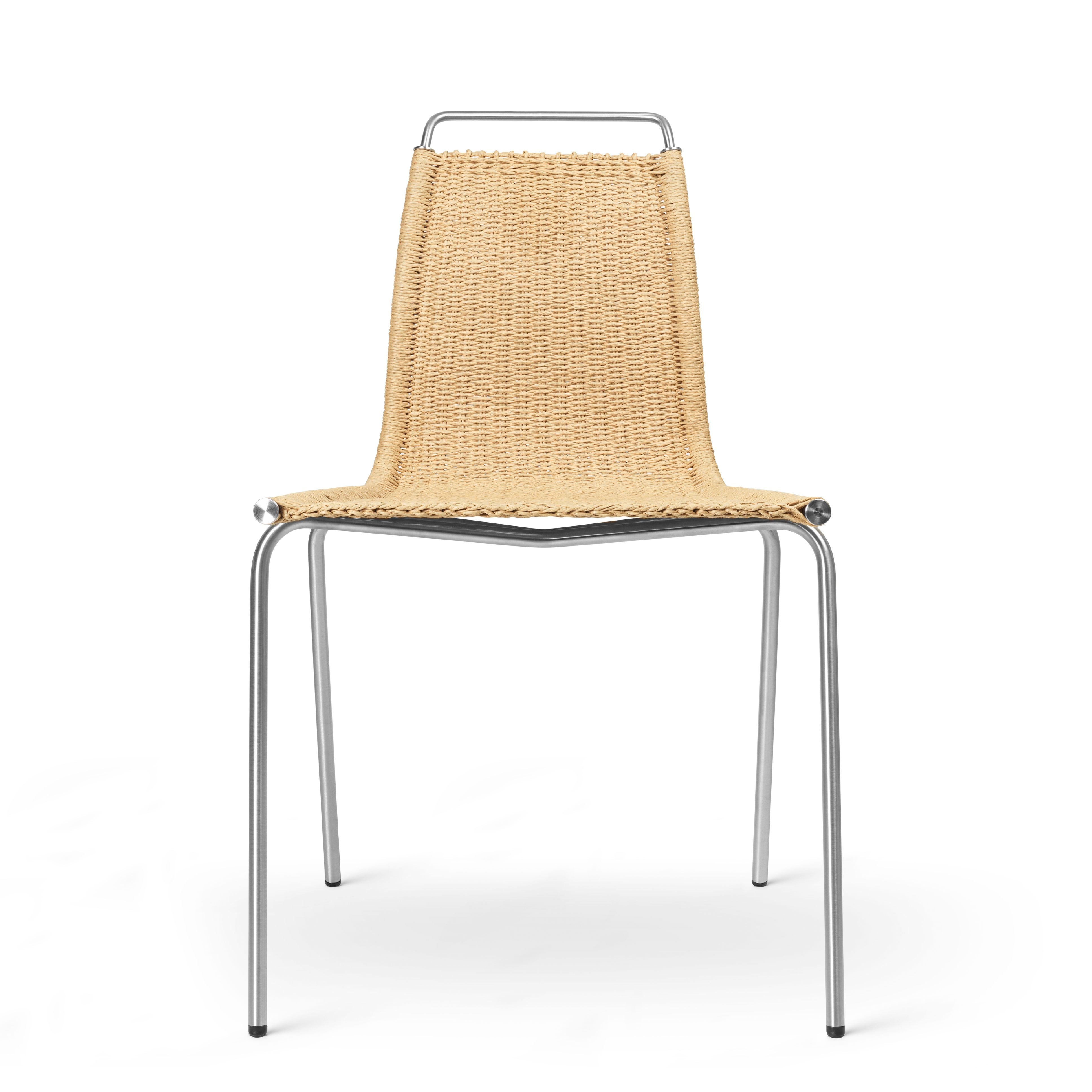 [product_category]-Carl Hansen Pk1 Chair, Stainless Brushed Steel/Natural Paper Cord-Carl Hansen-5715397223165-PK1-Rustfrit-011-CAR-1