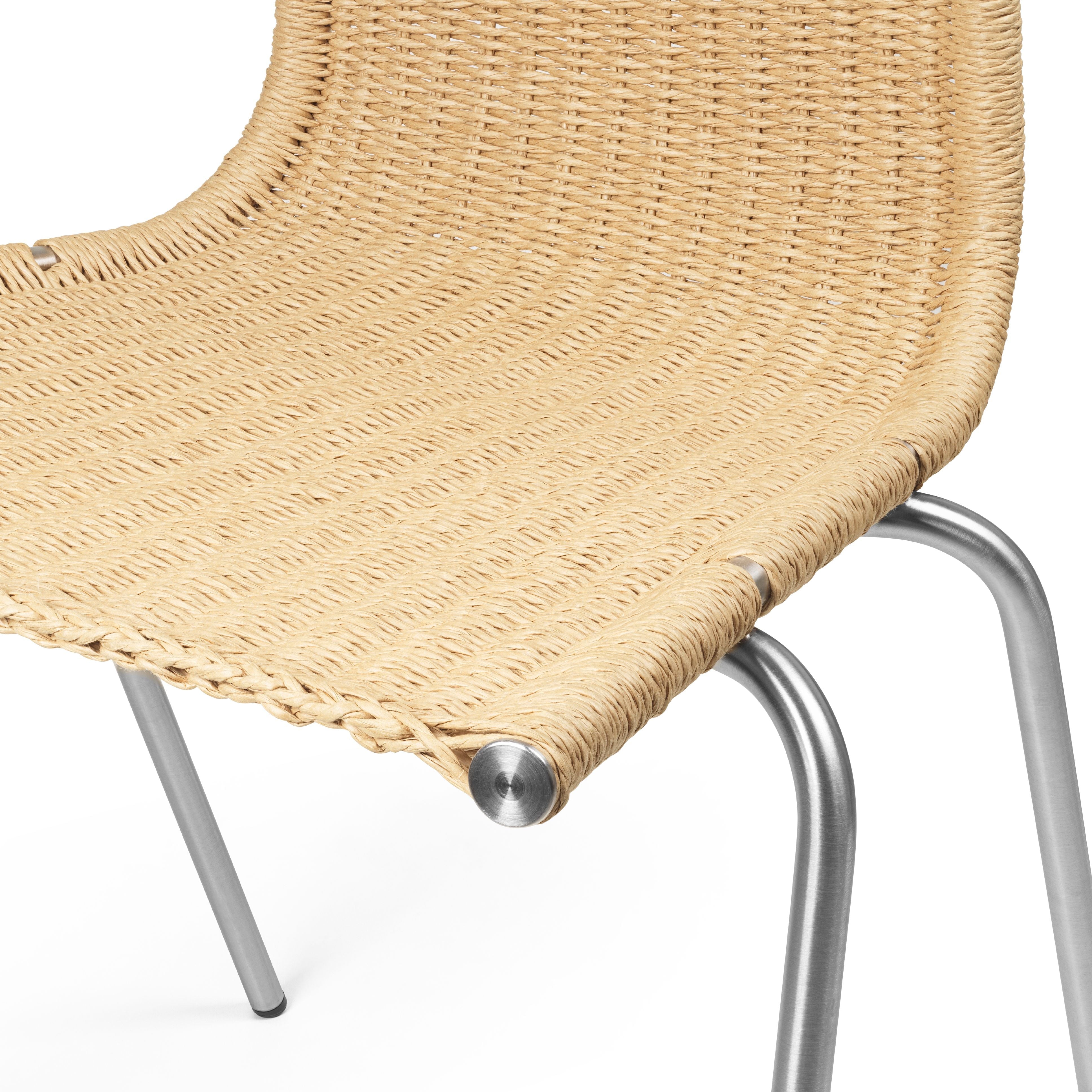 [product_category]-Carl Hansen Pk1 Chair, Stainless Brushed Steel/Natural Paper Cord-Carl Hansen-5715397223165-PK1-Rustfrit-011-CAR-4