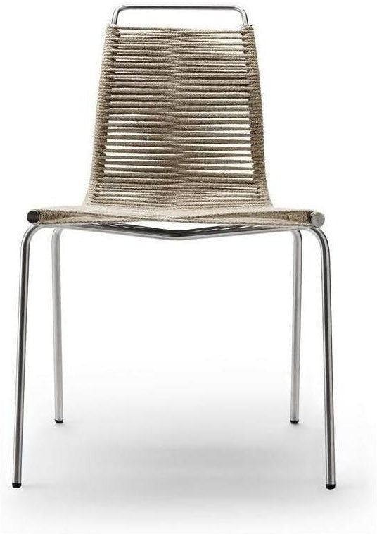 [product_category]-Carl Hansen Pk1 Chair, Steel/Natural Cord-Carl Hansen-CHPK1-natural-stainlesssteel-CAR-1
