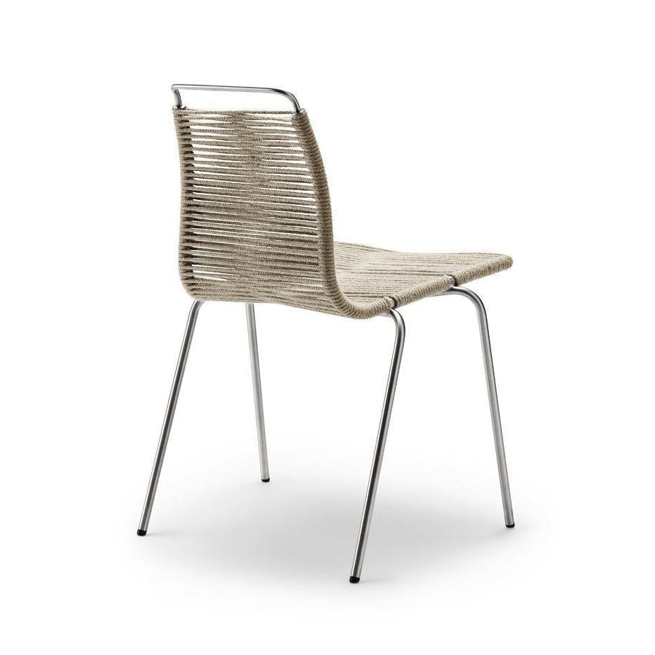 [product_category]-Carl Hansen Pk1 Chair, Steel/Natural Cord-Carl Hansen-CHPK1-natural-stainlesssteel-CAR-2
