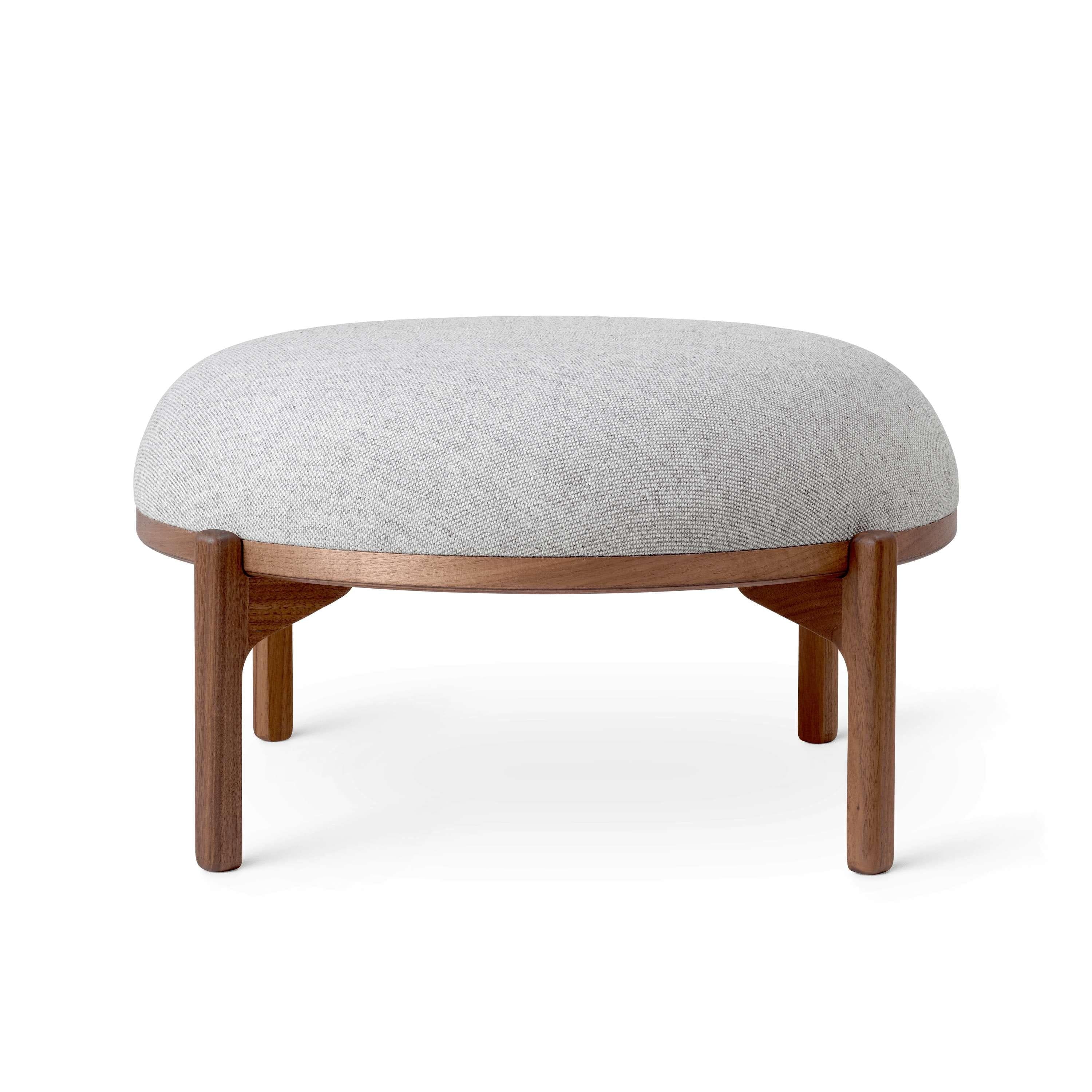 [product_category]-Carl Hansen Rf1903 F Sideways Footstool, Walnut Oiled/Hallingdal 116-Carl Hansen-RF1903F-Walnut-Oil-Hallingdal-116-CAR-1