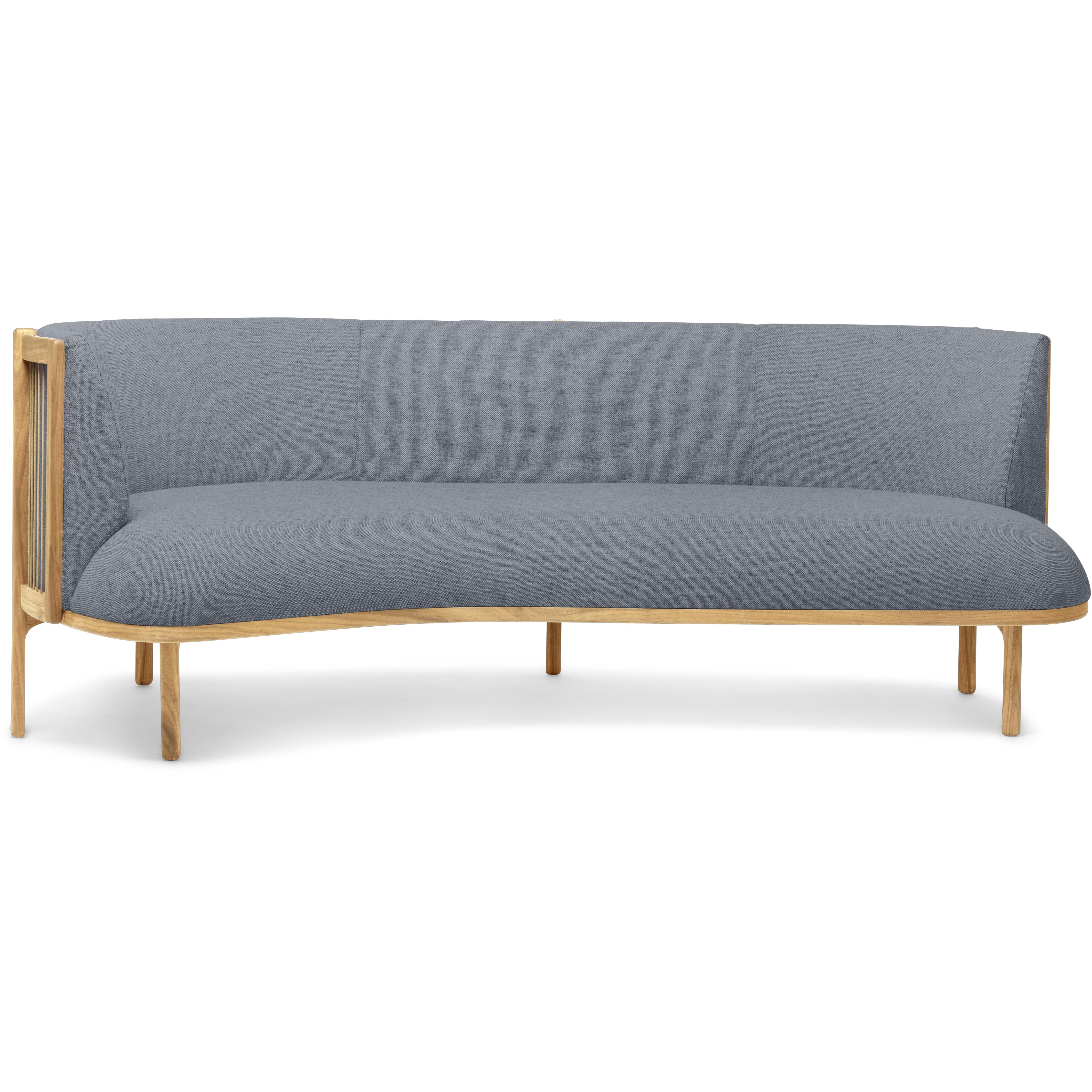 [product_category]-Carl Hansen Rf1903 L Sideways Sofa 3 Seeater Left Oak Oil/Fiord Fabric, Gray/Natural Brown-Carl Hansen-RF1903-L-oak-oil-Fiord-751-CAR-2