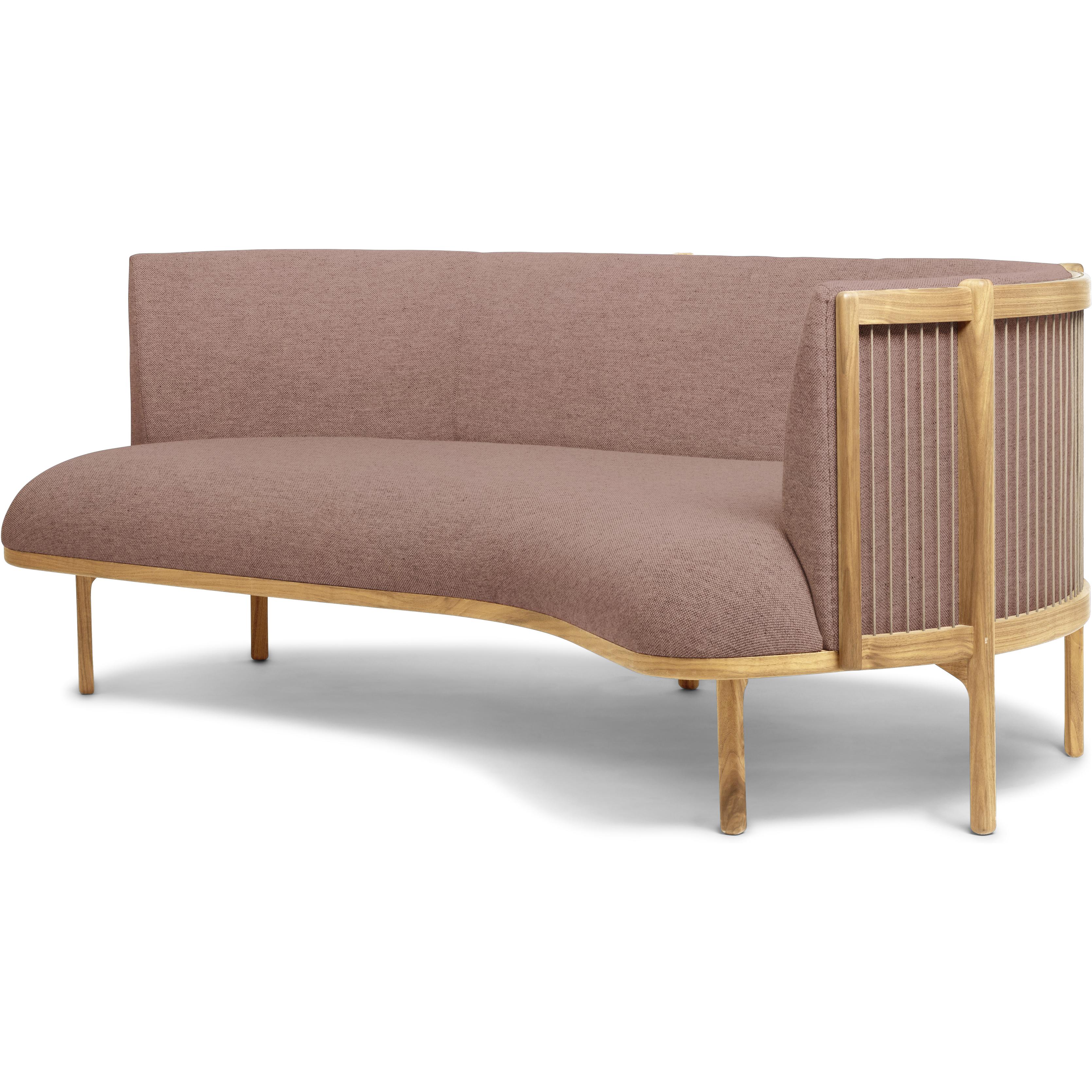 [product_category]-Carl Hansen Rf1903 R Sideways Sofa 3 Seater Right Oak Oil/Fiord Fabric, Pink/Natural Brown-Carl Hansen-RF1903-R-oak-oil-Fiord-551-CAR-1