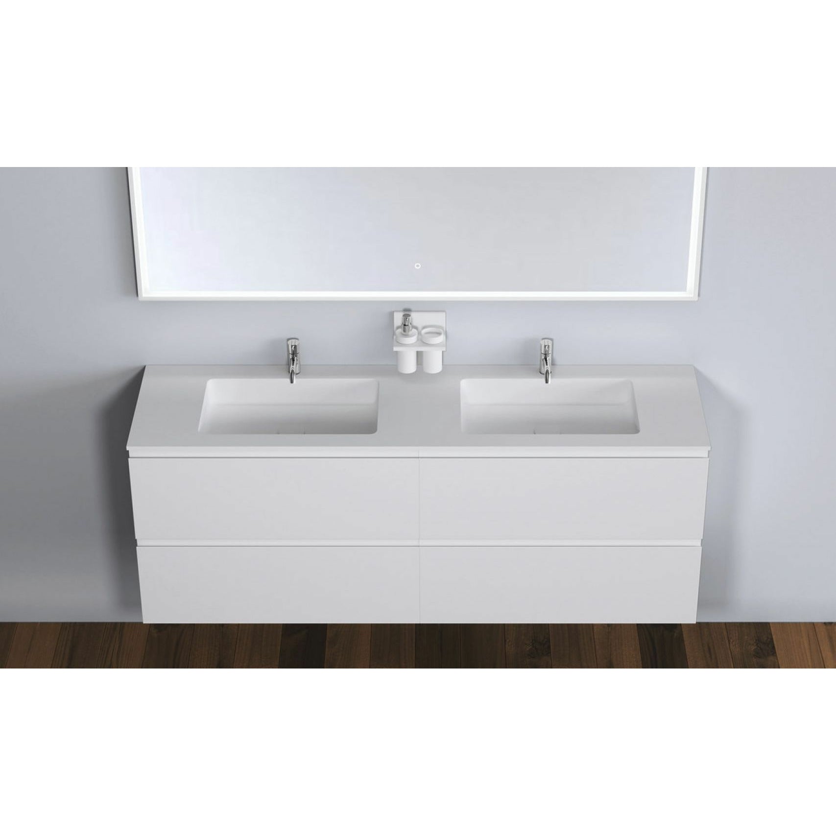 [product_category]-Copenhagen Bath Malmö Cabinet With Double Romsø Sink, L160 Cm-Copenhagen Bath-5700300102125-30010212-COP-3