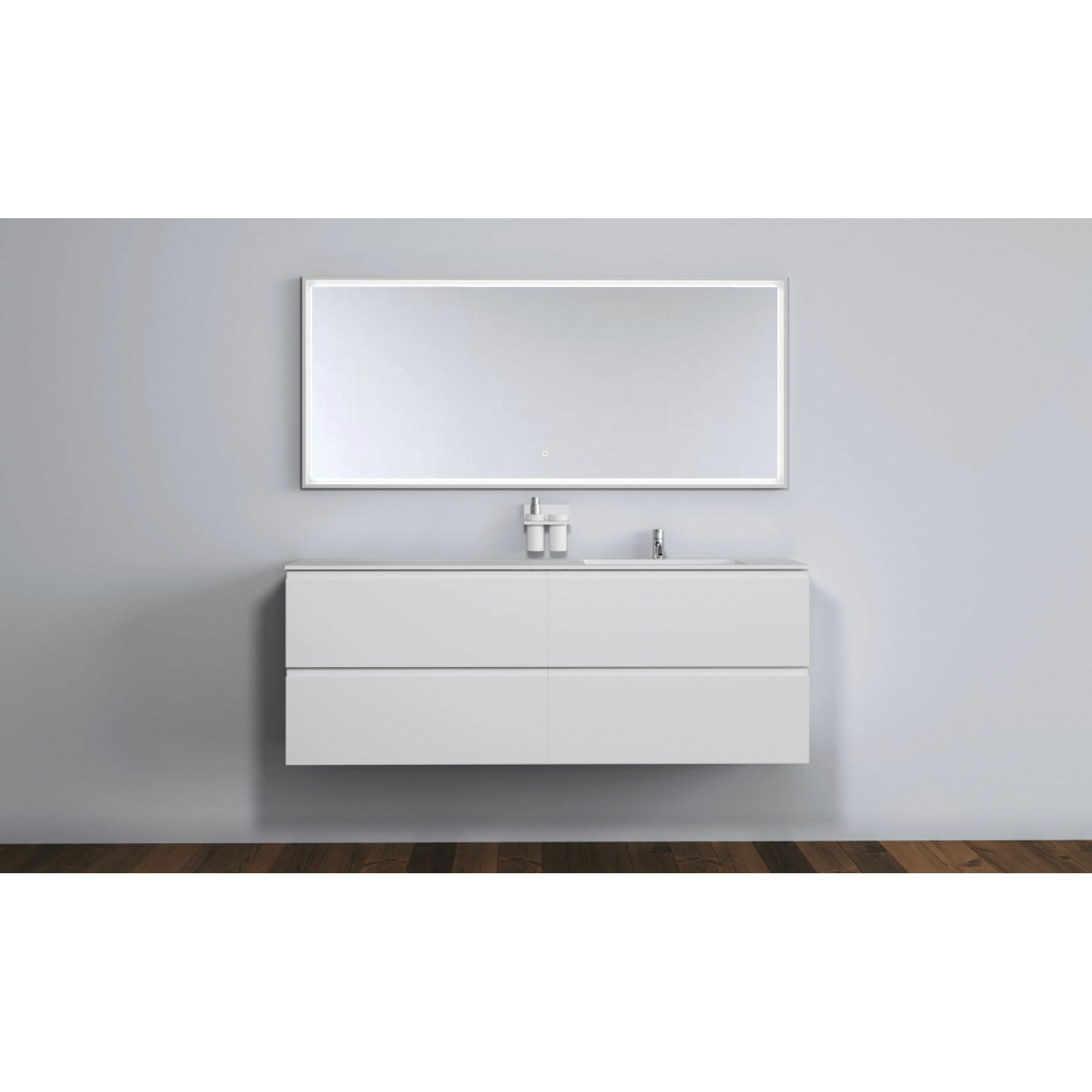 [product_category]-Copenhagen Bath Malmö Cabinet With Right Romsø Sink, L160 Cm-Copenhagen Bath-5700300102118-30010211-COP-2