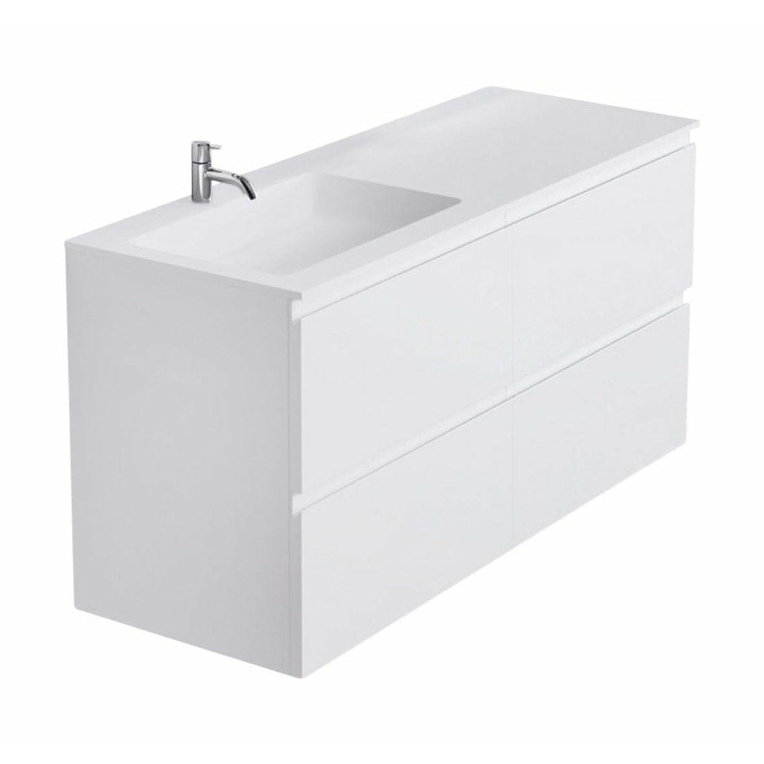 [product_category]-Copenhagen Bath Romsø Left Wash Basin, L120 Cm-Copenhagen Bath-5700300400672-30040067-COP-1