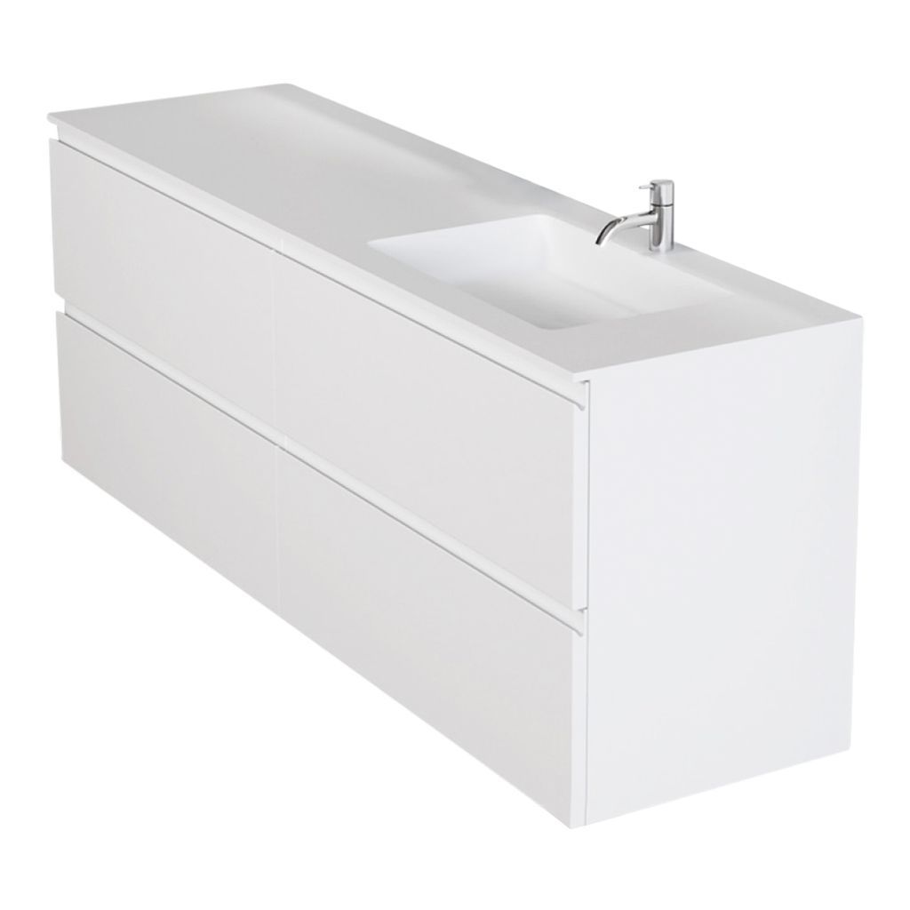 [product_category]-Copenhagen Bath Romsø Right Wash Basin, L160 Cm-Copenhagen Bath-5700300400634-30040063-COP-2