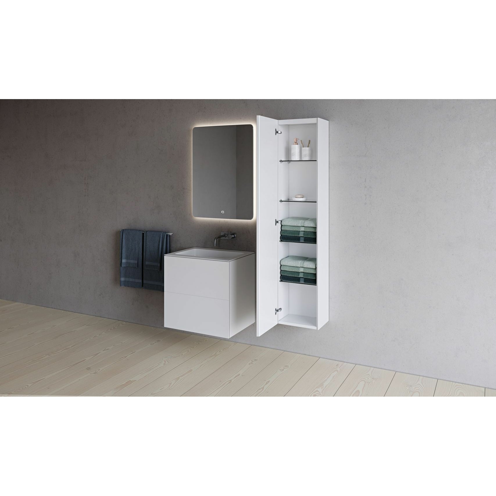 [product_category]-Copenhagen Bath Sq2 Double Cabinet With Center Washing, L60 Cm-Copenhagen Bath-5700300102316-30010231-COP-5