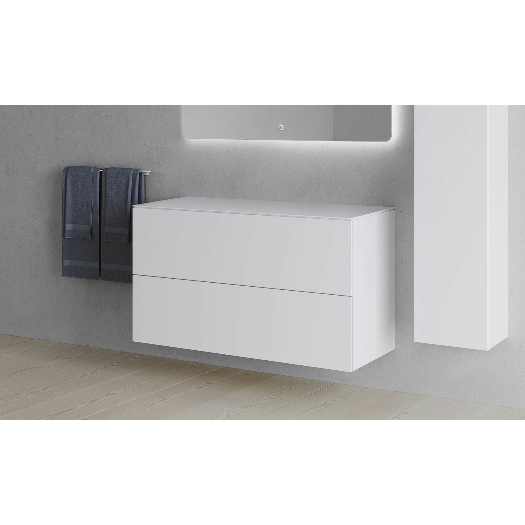 [product_category]-Copenhagen Bath Sq2 Double Cabinet With Countertop, L100 Cm-Copenhagen Bath-5700300102439-30010243-COP-2