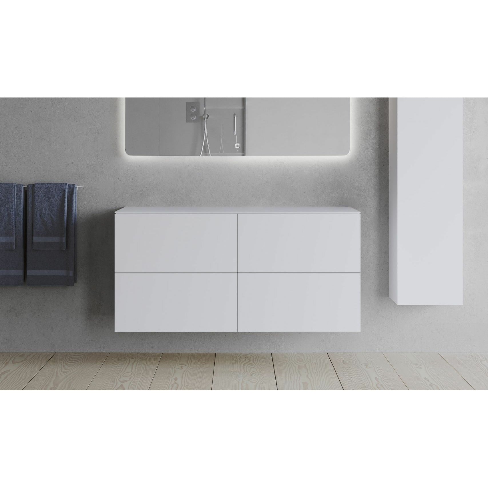 [product_category]-Copenhagen Bath Sq2 Double Cabinet With Countertop, L120 Cm-Copenhagen Bath-5700300102446-30010244-COP-2