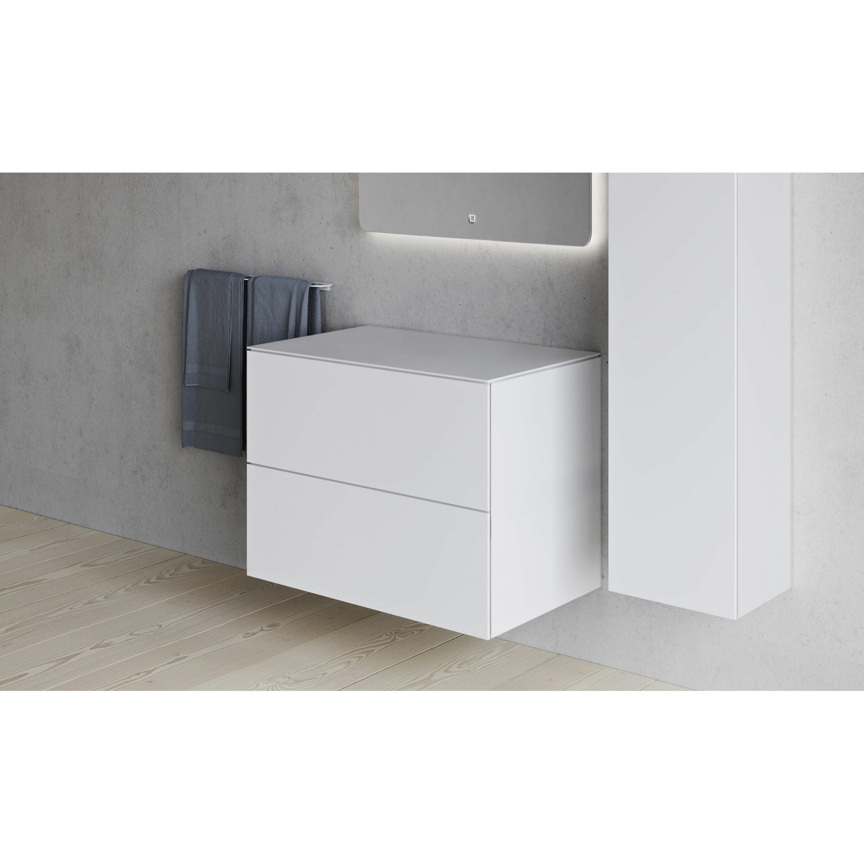 [product_category]-Copenhagen Bath Sq2 Double Cabinet With Countertop, L80 Cm-Copenhagen Bath-5700300102422-30010242-COP-3