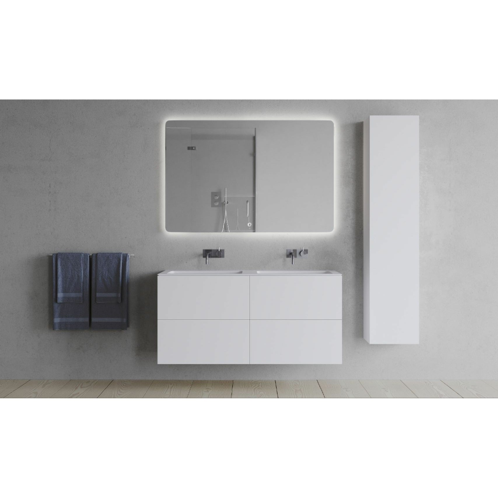 [product_category]-Copenhagen Bath Sq2 Double Cabinet With Double Washing, L120 Cm-Copenhagen Bath-5700300101623-30010162-COP-2