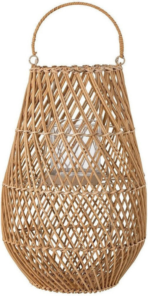 Kreativní sbírka Edin Lantern W/Glass, Nature, Rattan
