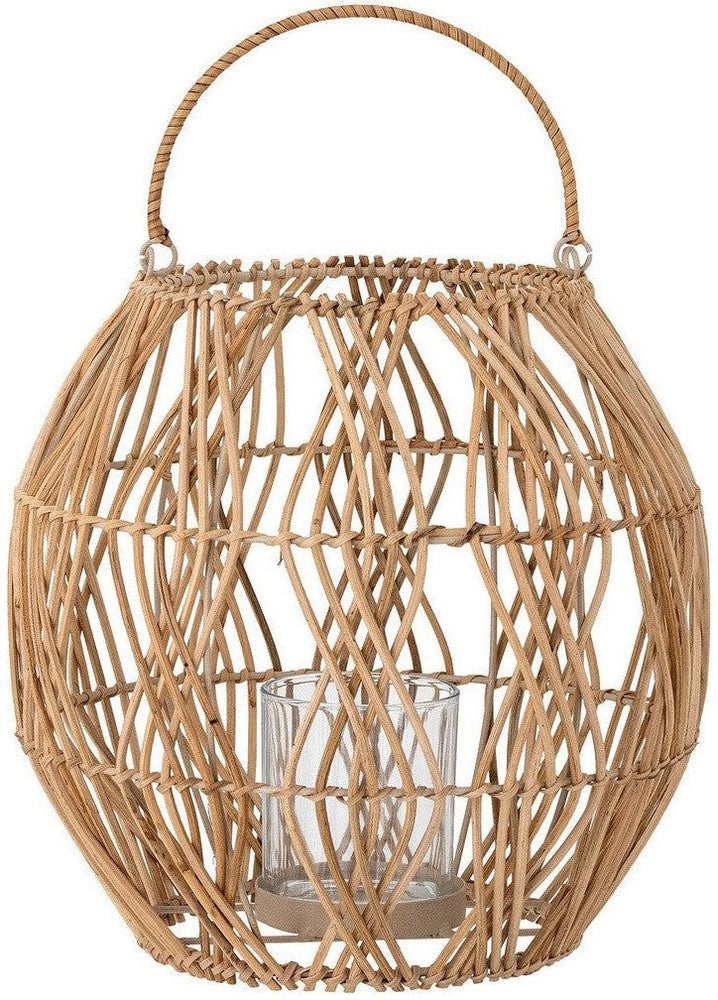 Kreativní sbírka Maiga Lantern w/Glass, příroda, ratan