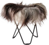 Cuero Iceland Flying Goose Stool, Wild Grey/Black