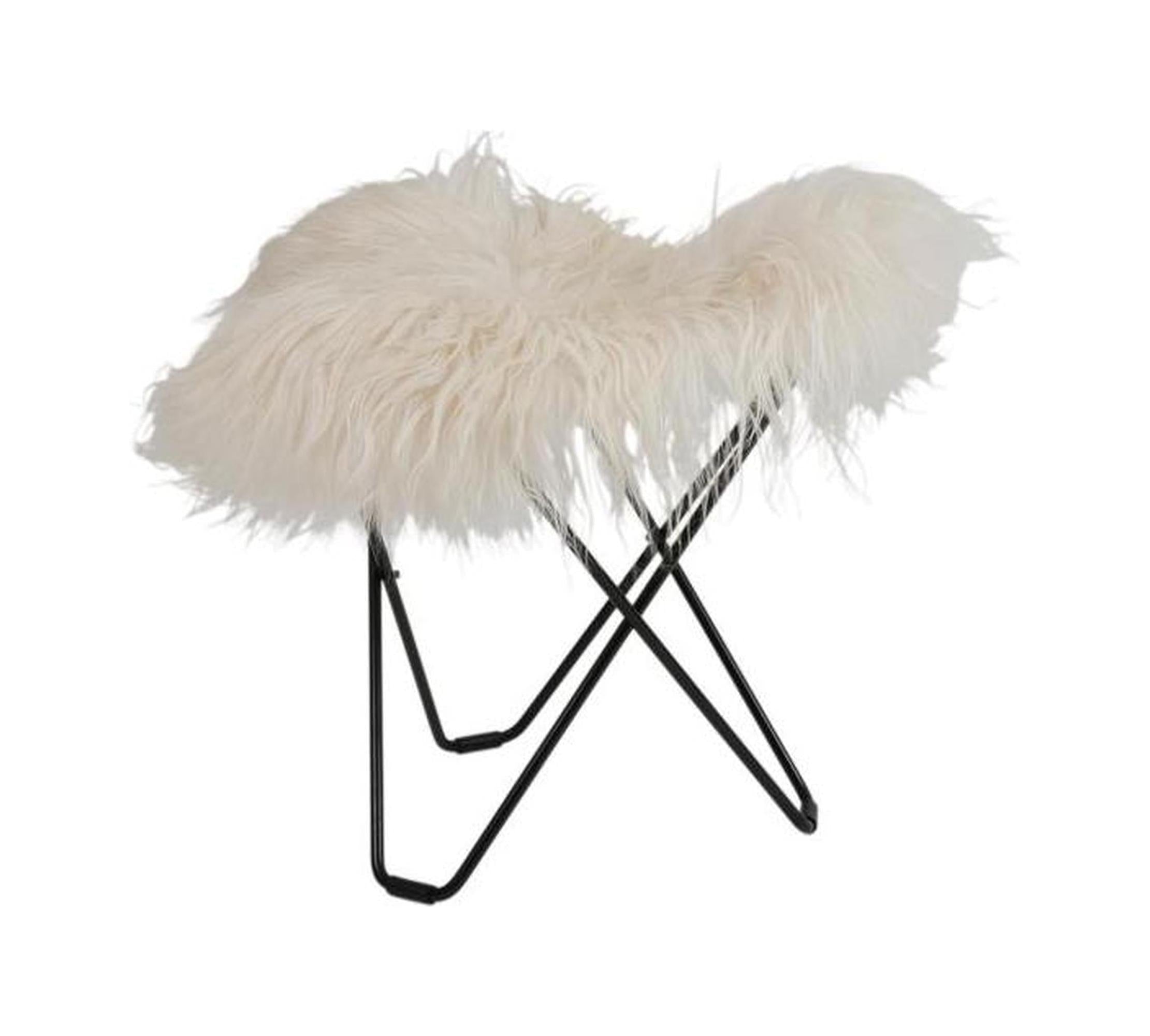 [product_category]-Cuero Iceland Flying Goose Stool, Wild White/Black-Cuero-7340172614586-1458-CUE-1