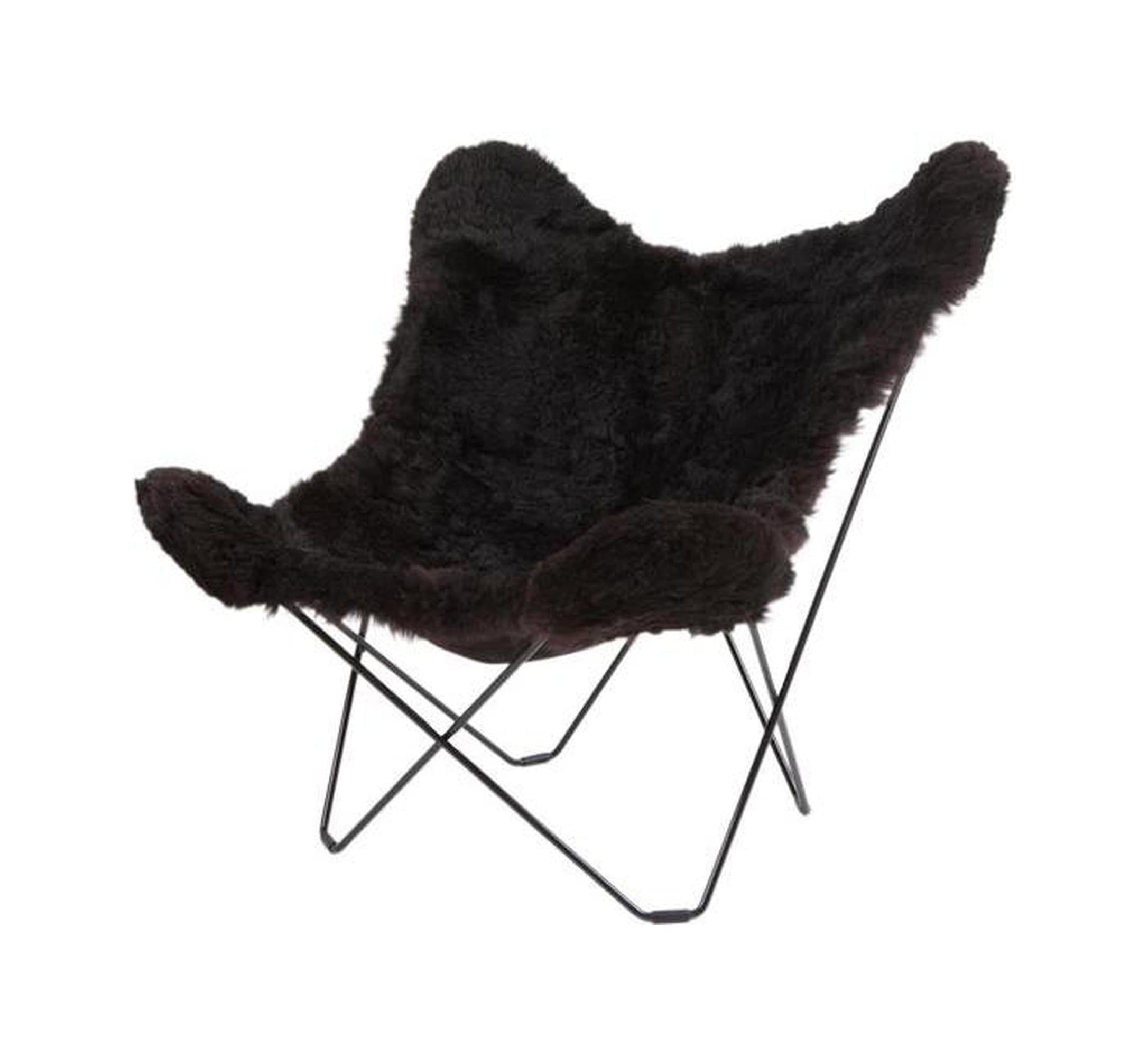[product_category]-Cuero Iceland Mariposa Butterfly Chair, Shorn Black/Black-Cuero-7340172611165-1116-CUE-1
