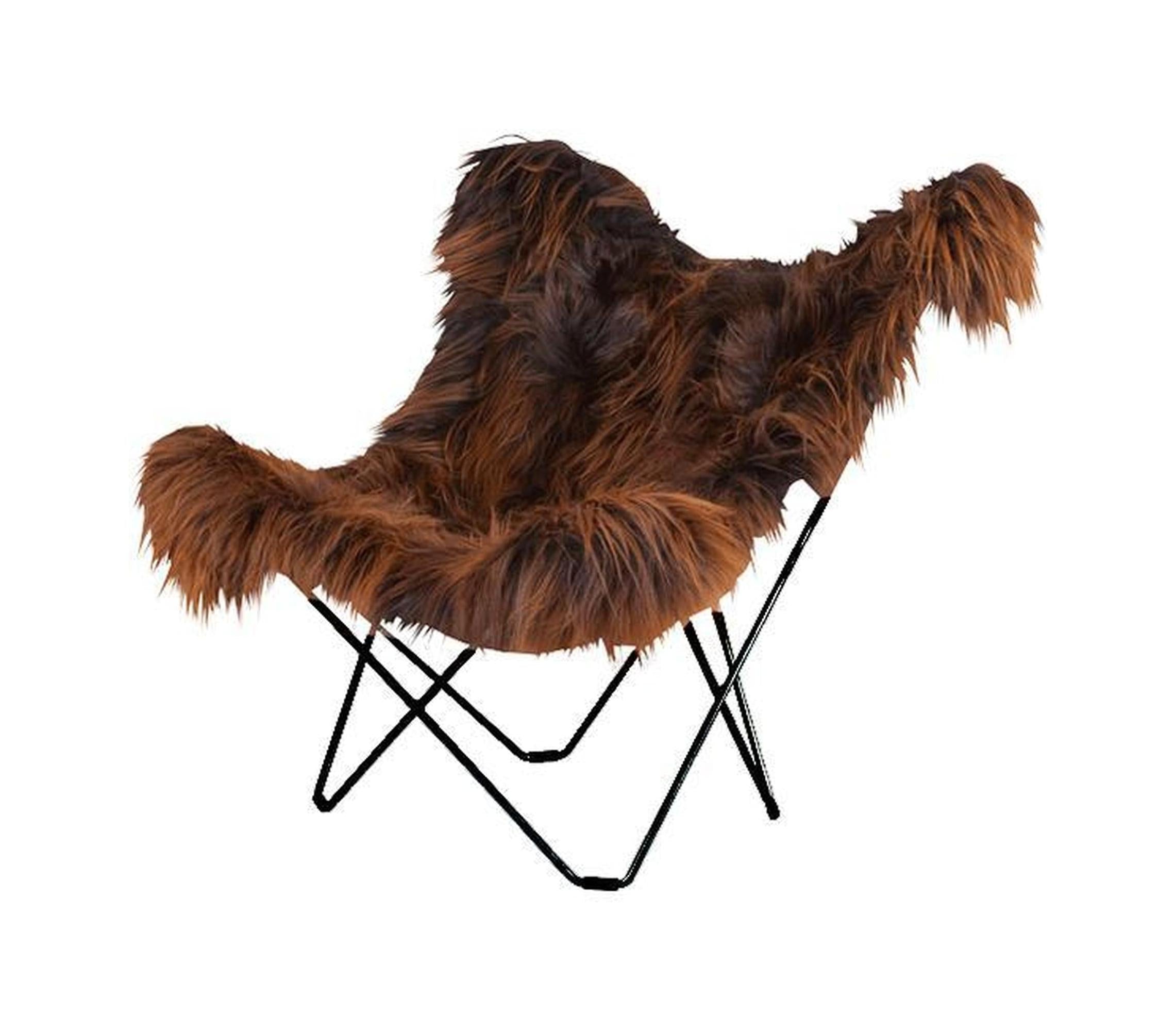 [product_category]-Cuero Iceland Mariposa Butterfly Chair, Wild Brown/Black-Cuero-7340172611462-1146-CUE-1
