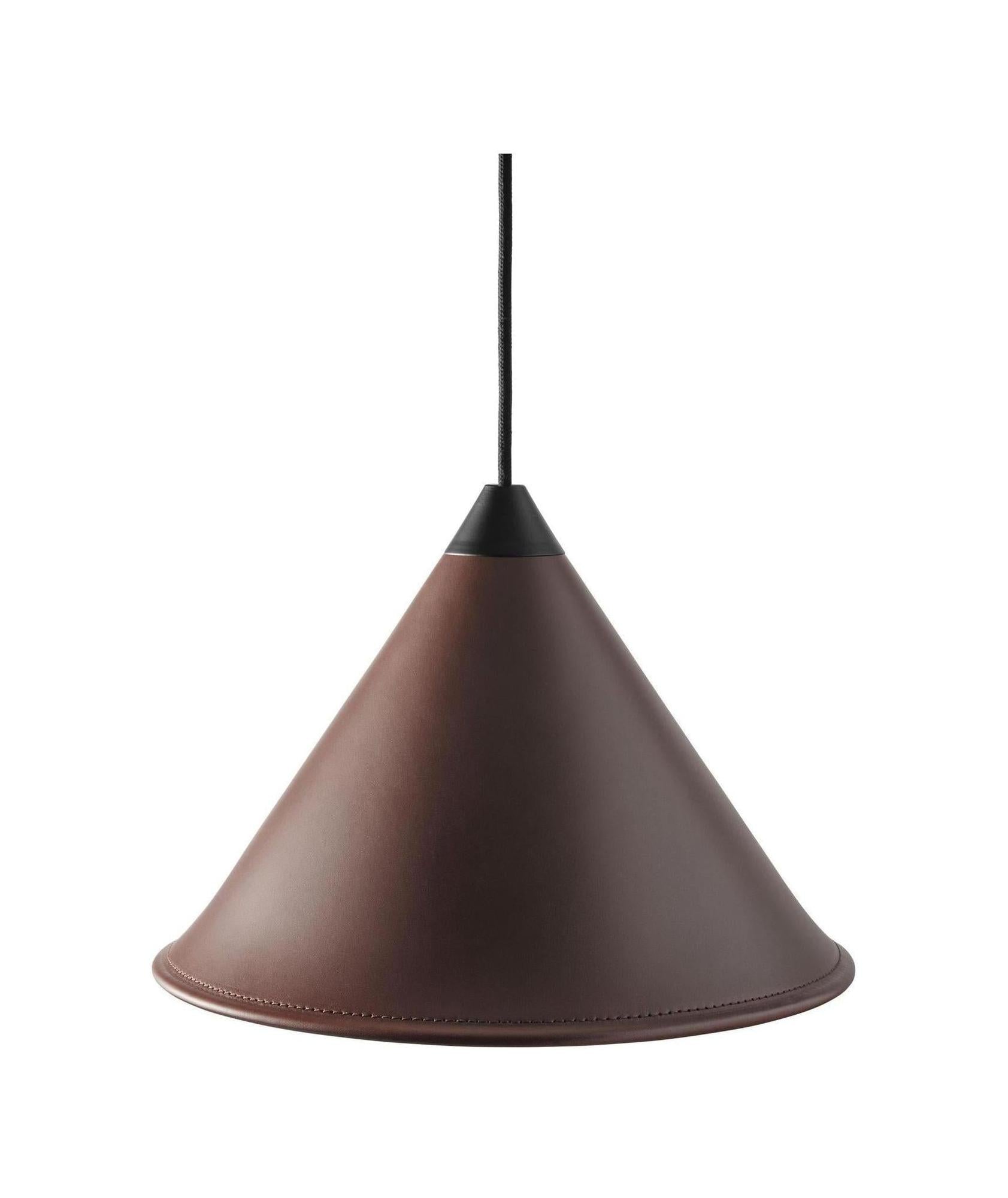 [product_category]-Cuero Namibia Pendant ø 25 Cm, Chocolate/Black With Black Cable-Cuero-7340172635130-1500429-CUE-1