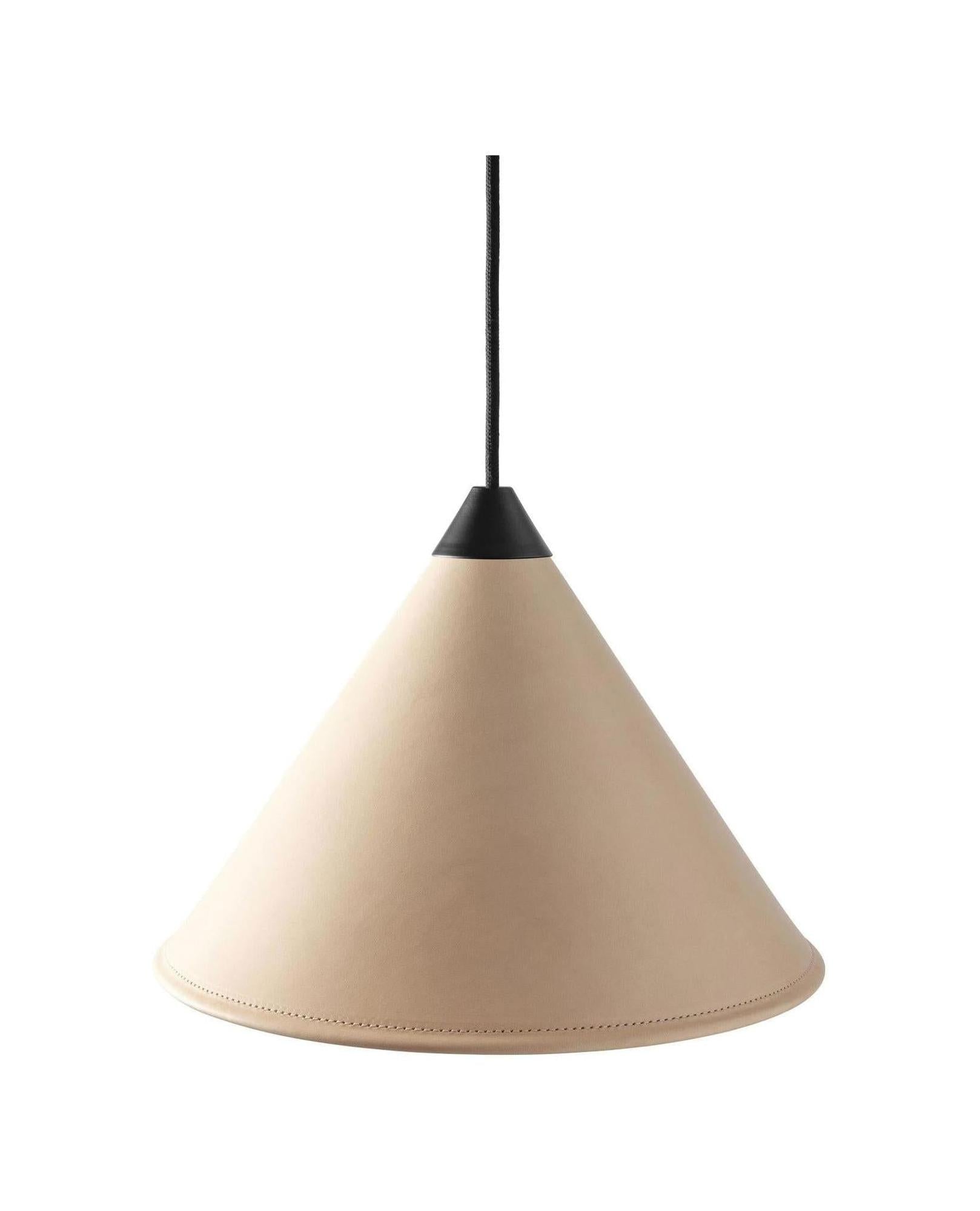[product_category]-Cuero Namibia Pendant ø 25 Cm, Crude Nature/Black With Black Cable-Cuero-7340172635178-1500529-CUE-1