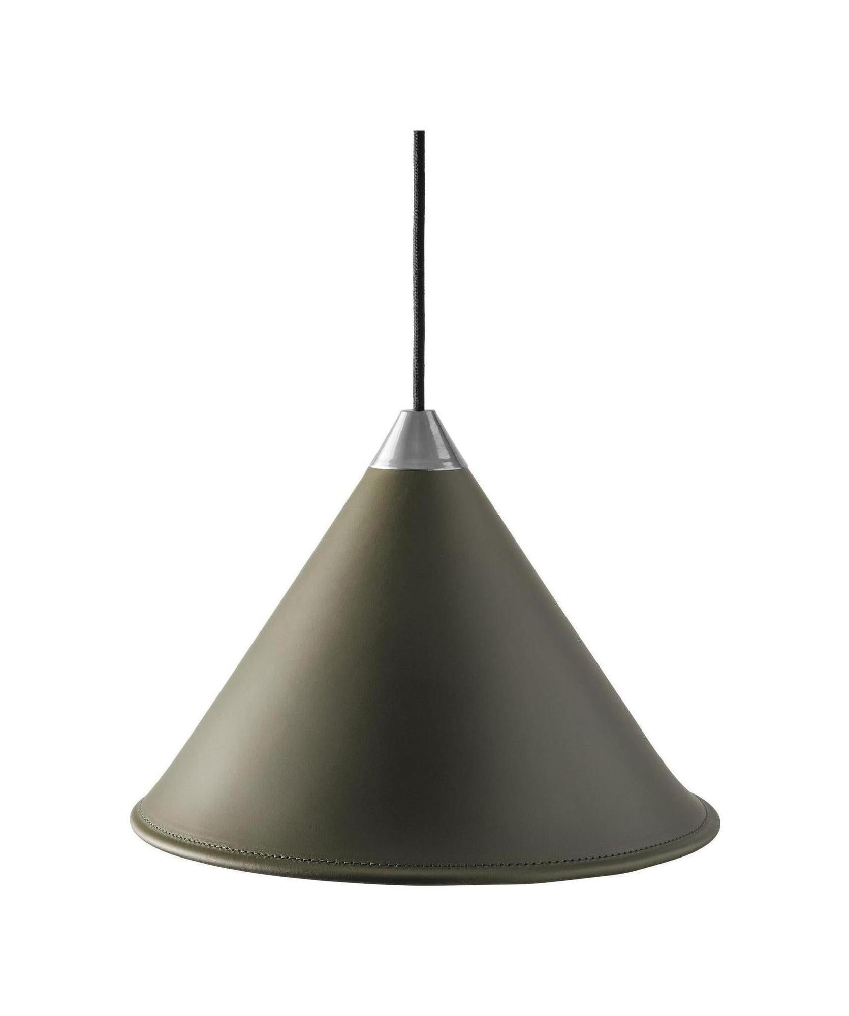 [product_category]-Cuero Namibia Pendant ø 25 Cm, Grass Green/Chrome With Black Cable-Cuero-7340172637493-1500735-CUE-1