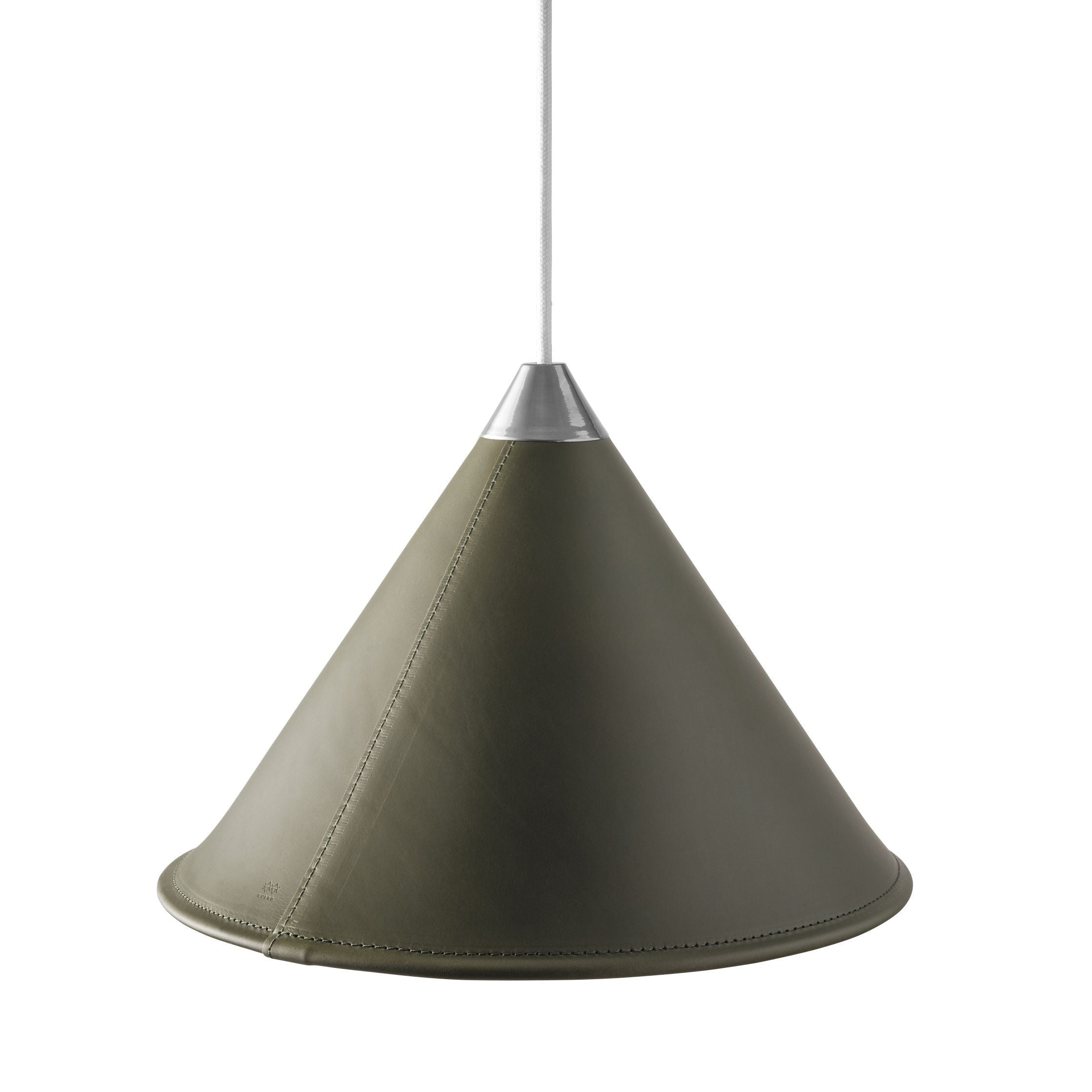 [product_category]-Cuero Namibia Pendant ø 25 Cm, Grass Green/Chrome With White Cable-Cuero-7340172637172-1500734-CUE-2