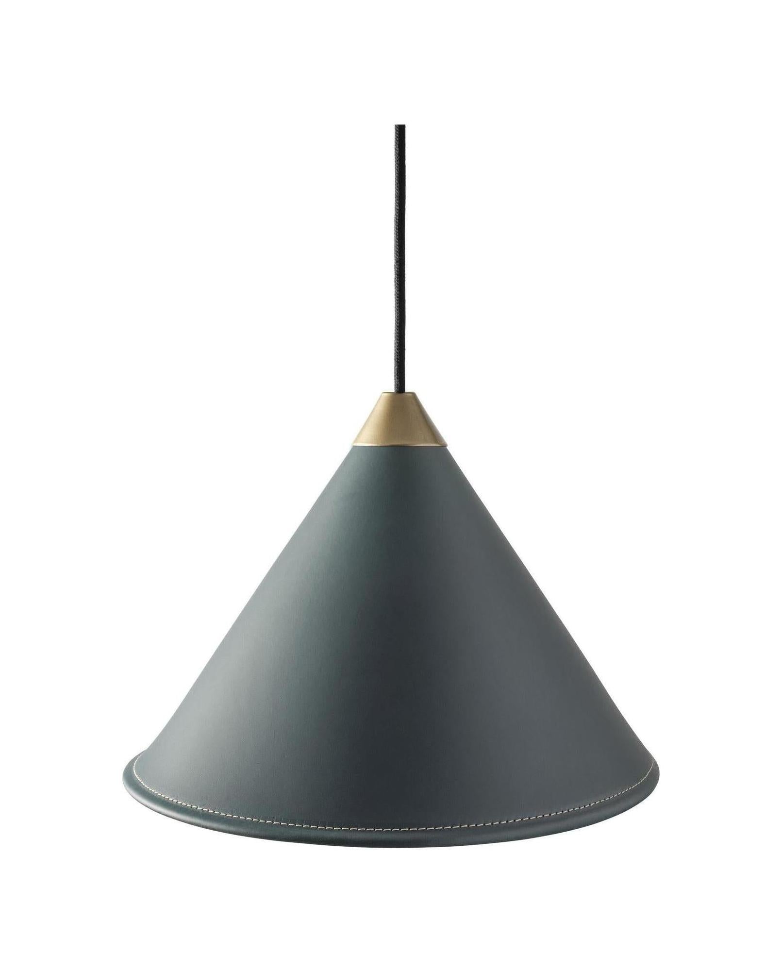 [product_category]-Cuero Namibia Pendant ø 25 Cm, Ocean Blue/Brass With Black Cable-Cuero-7340172636250-1500831-CUE-1