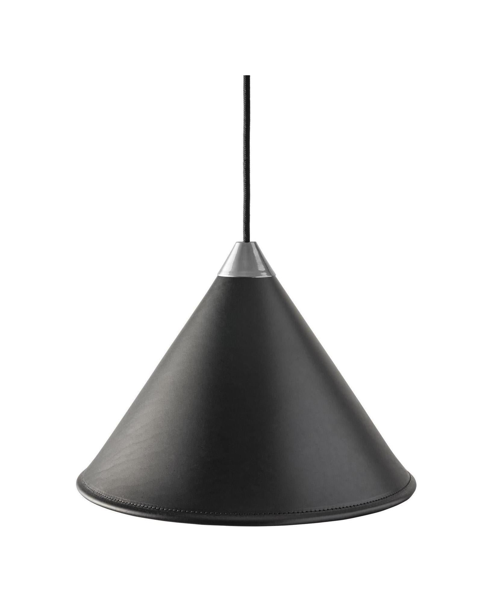 [product_category]-Cuero Namibia Pendant ø 35 Cm, Black/Chrome With Black Cable-Cuero-7340172637264-1510135-CUE-1