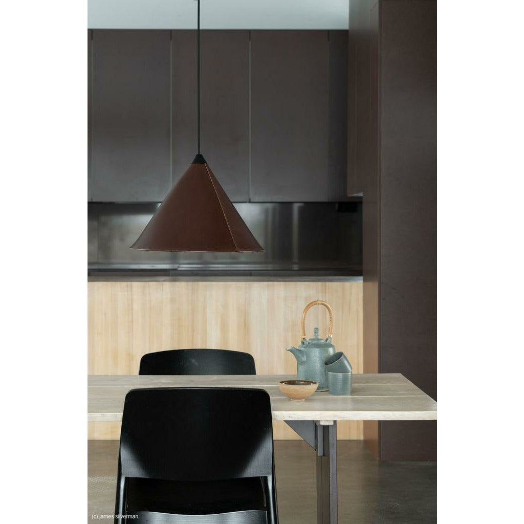 [product_category]-Cuero Namibia Pendant ø 35 Cm, Chocolate/Black With Black Cable-Cuero-7340172635147-1510429-CUE-3