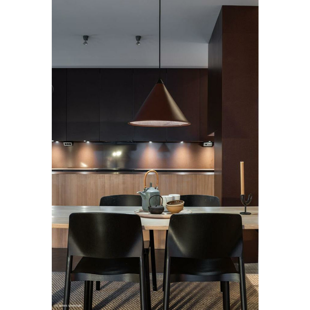 [product_category]-Cuero Namibia Pendant ø 35 Cm, Chocolate/Black With Black Cable-Cuero-7340172635147-1510429-CUE-4