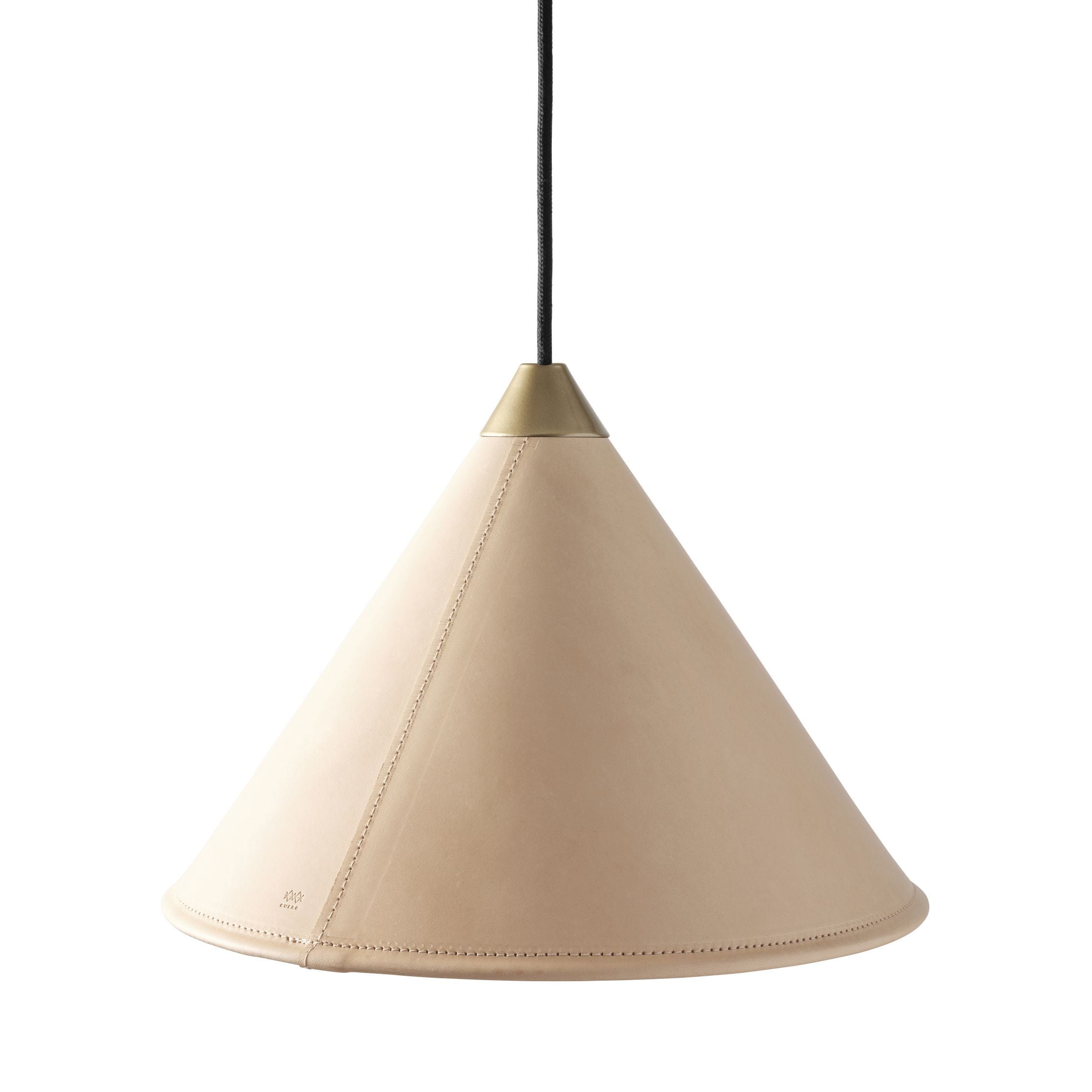 [product_category]-Cuero Namibia Pendant ø 35 Cm, Crude Nature/Brass With Black Cable-Cuero-7340172636144-1510531-CUE-2