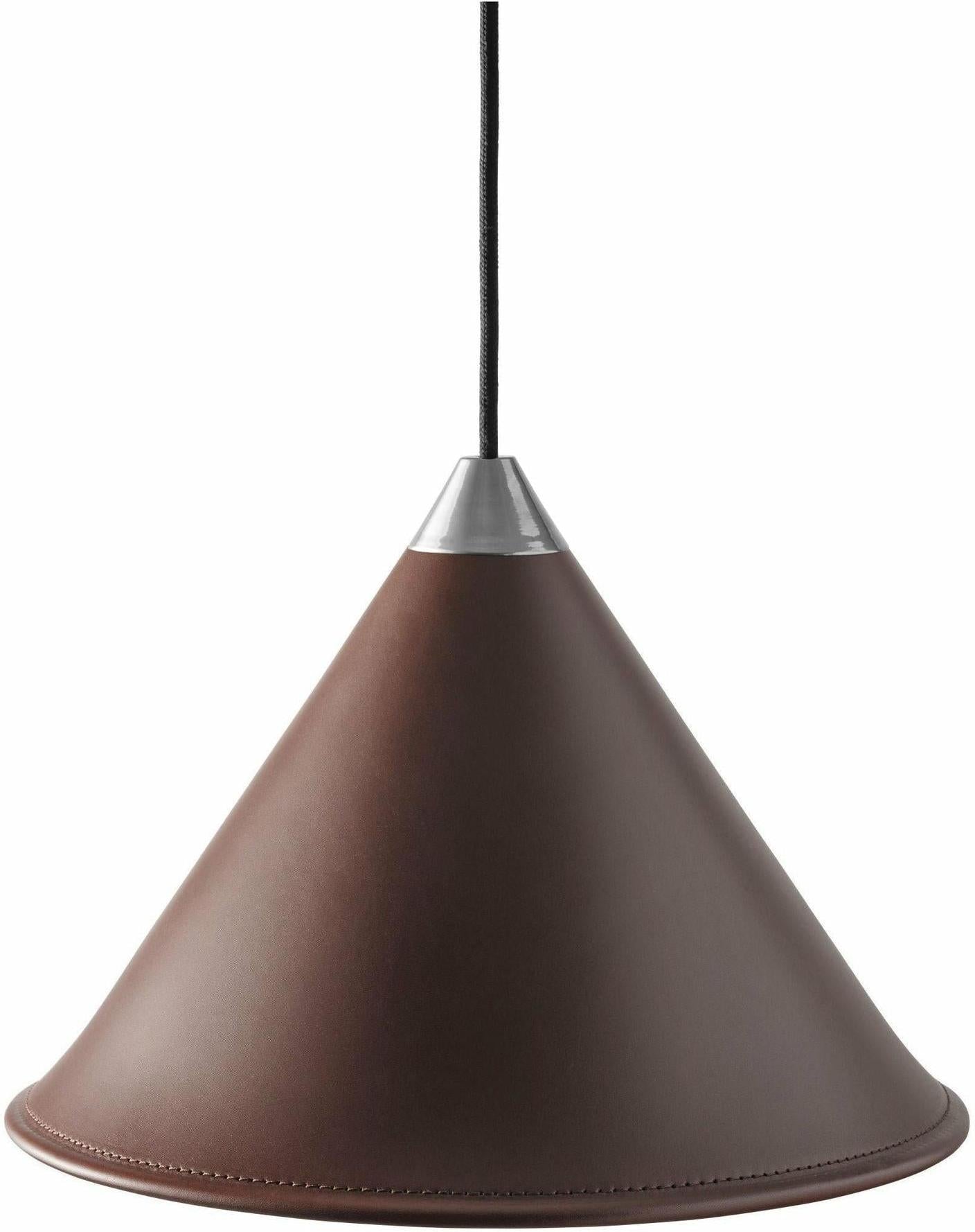 [product_category]-Cuero Namibia Pendant ø 45 Cm, Chocolate/Chrome With Black Cable-Cuero-7340172637394-1520435-CUE-1