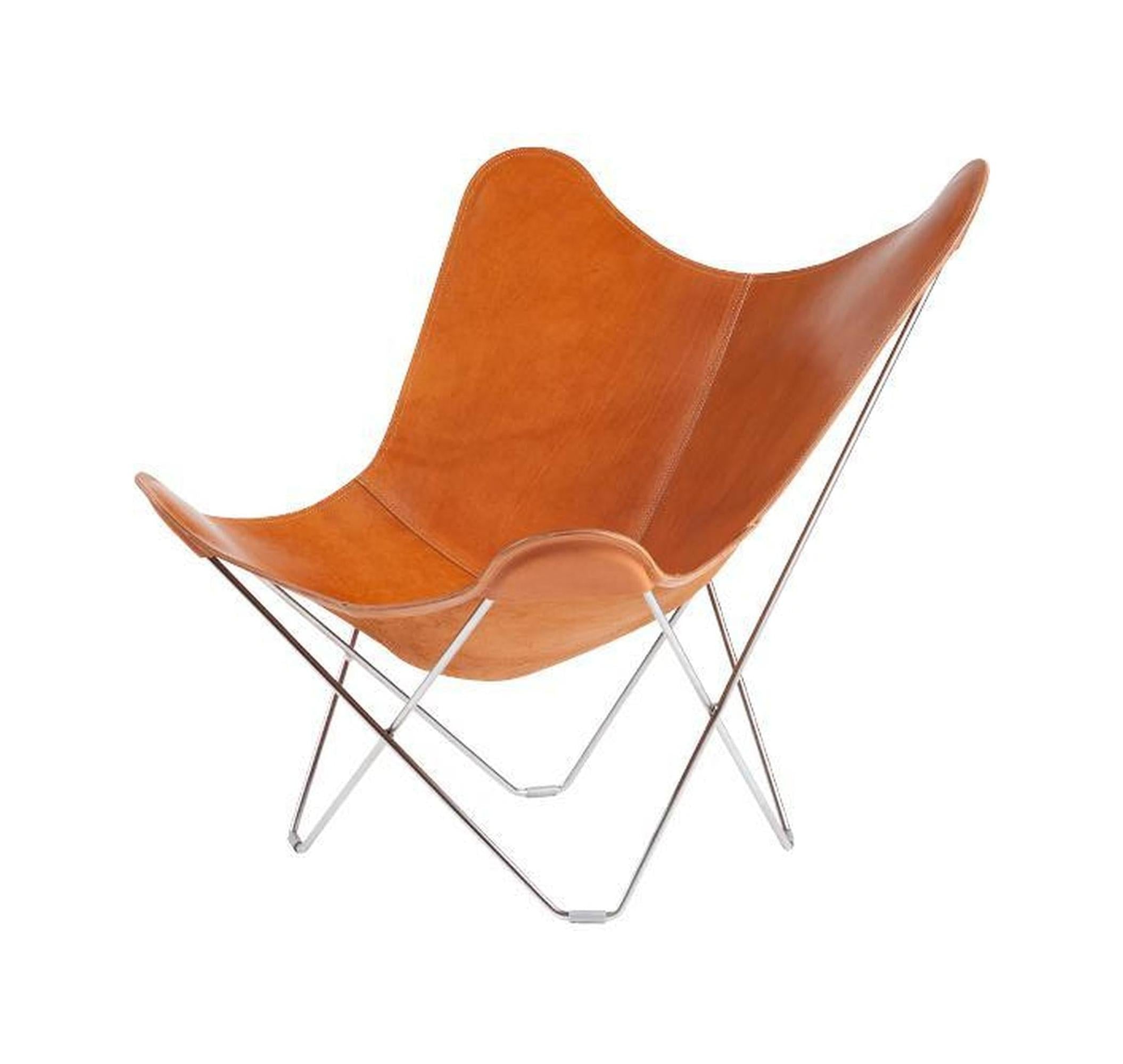 [product_category]-Cuero Pampa Mariposa Butterfly Chair, Polo/Chrome-Cuero-7340172610120-1012-CUE-1