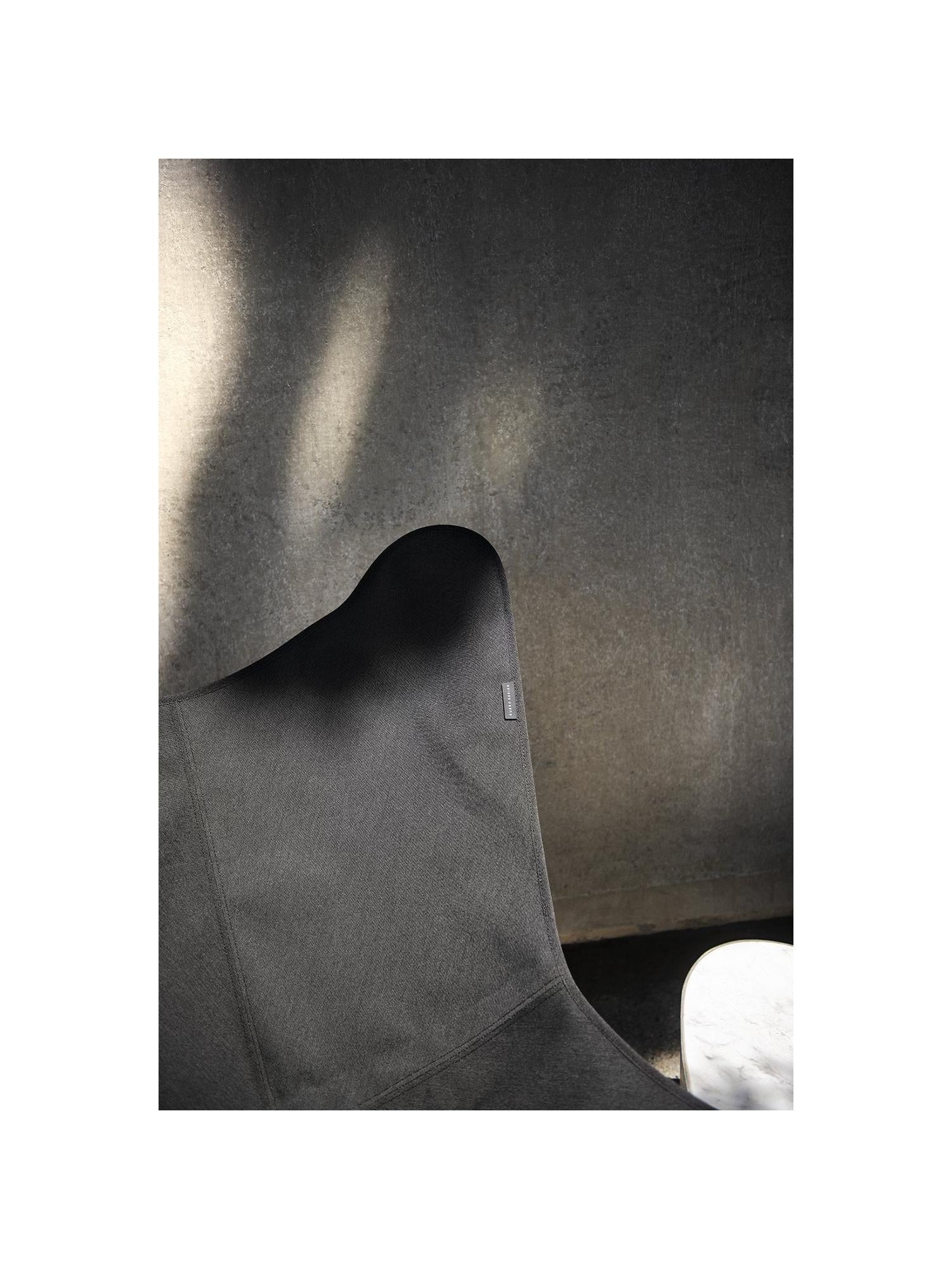 [product_category]-Cuero Sunshine Mariposa Butterfly Chair, Charcoal Piqué/Black Galvanized-Cuero-Sunshine-Mariposa-Charcoalpique-BlackOutdoor-CUE-1