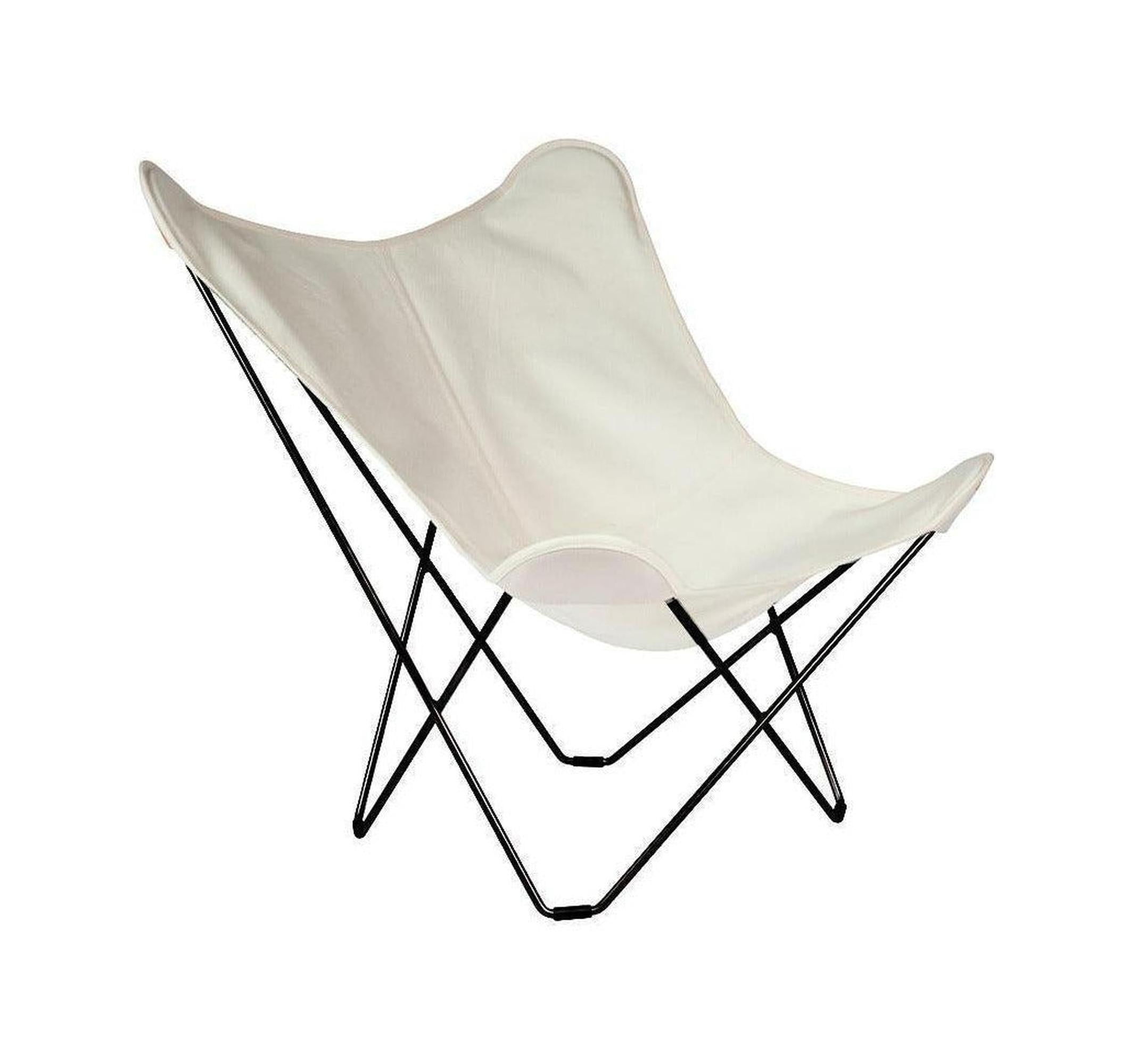 [product_category]-Cuero Sunshine Mariposa Butterfly Chair, Oyster/Black Outdoor Frame-Cuero-7340172619048-1904-CUE-1